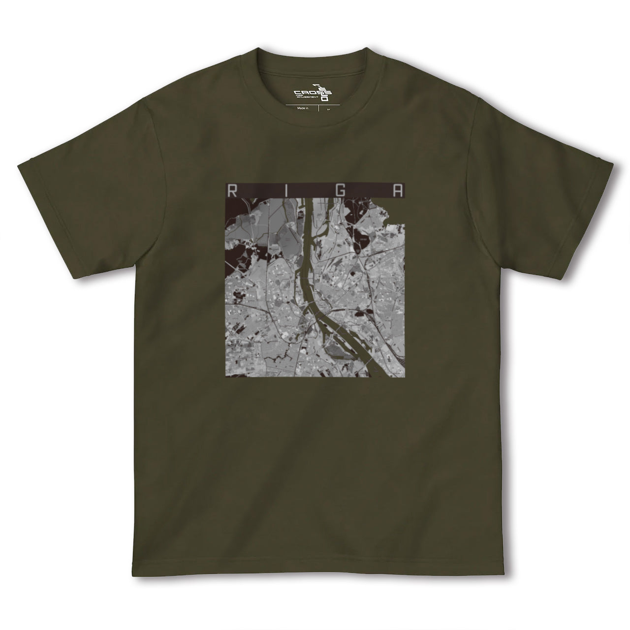 【リガ(ラトビア)】地図柄ヘビーウェイトTシャツ