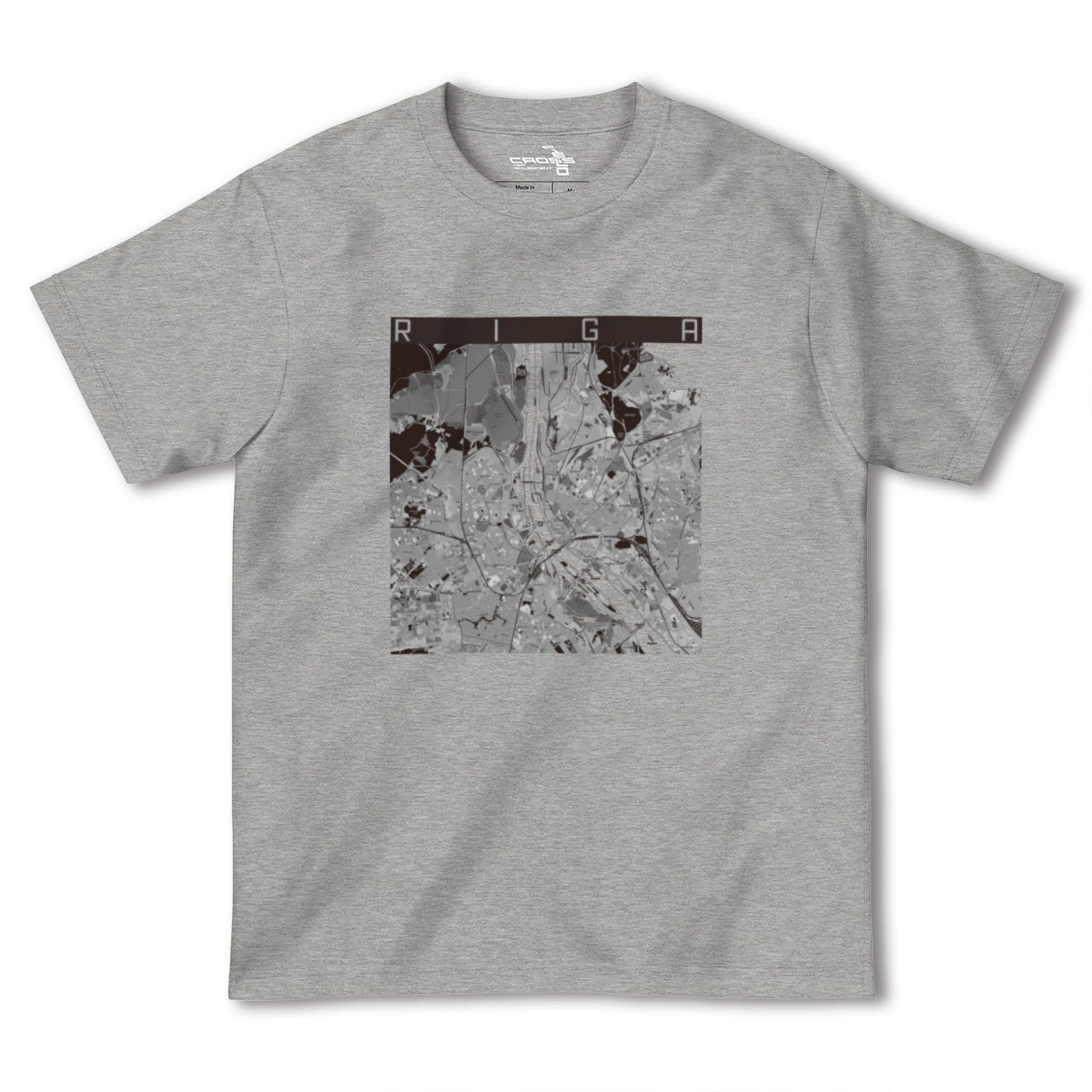 【リガ(ラトビア)】地図柄ヘビーウェイトTシャツ