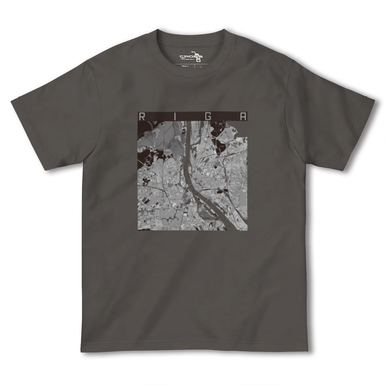 【リガ(ラトビア)】地図柄ヘビーウェイトTシャツ
