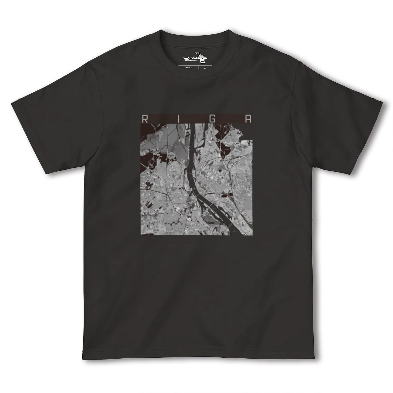 【リガ(ラトビア)】地図柄ヘビーウェイトTシャツ