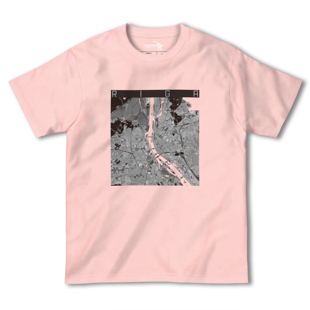 【リガ(ラトビア)】地図柄ヘビーウェイトTシャツ
