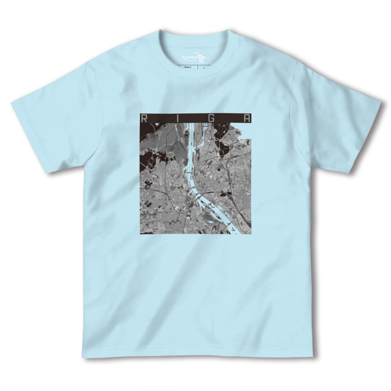 【リガ(ラトビア)】地図柄ヘビーウェイトTシャツ