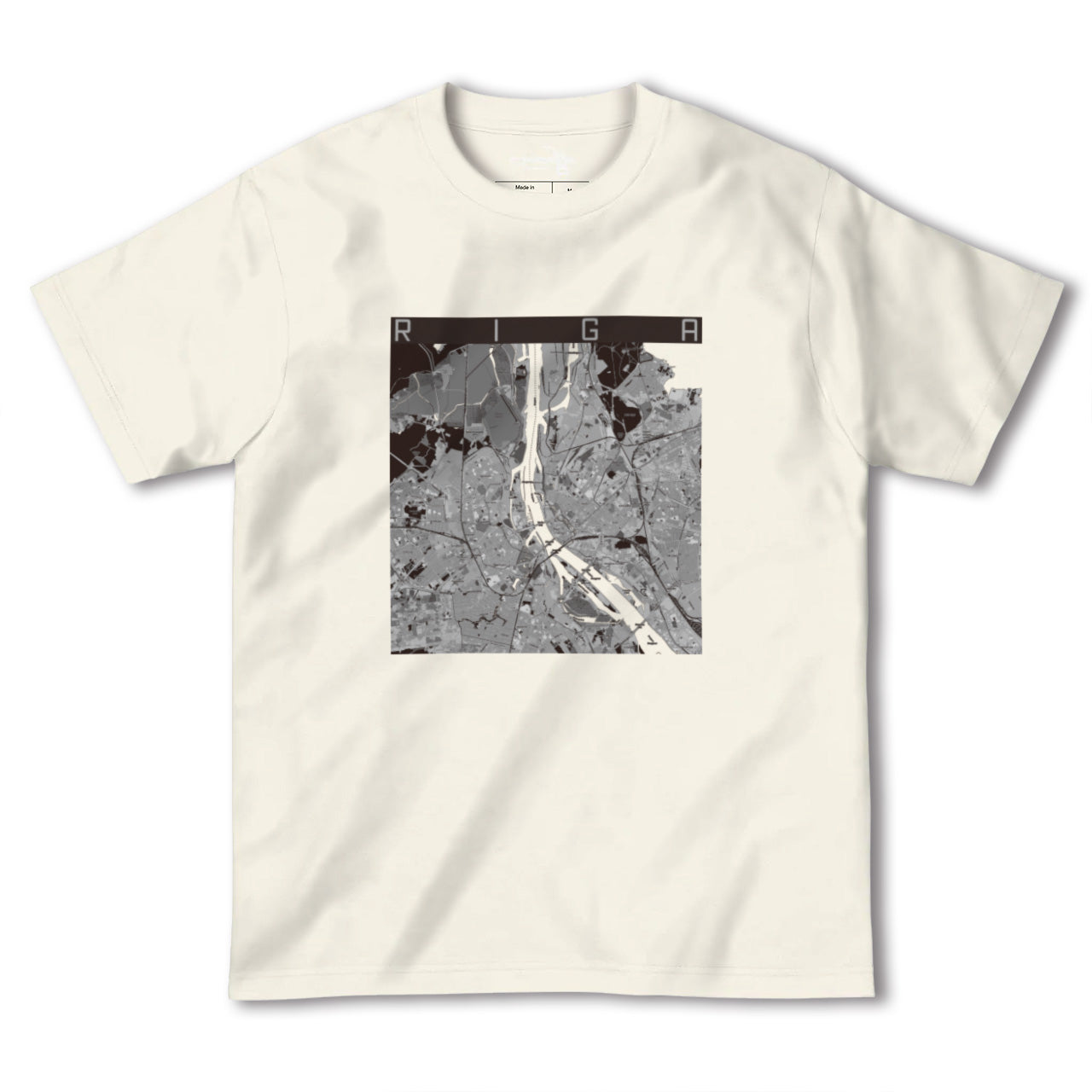 【リガ(ラトビア)】地図柄ヘビーウェイトTシャツ
