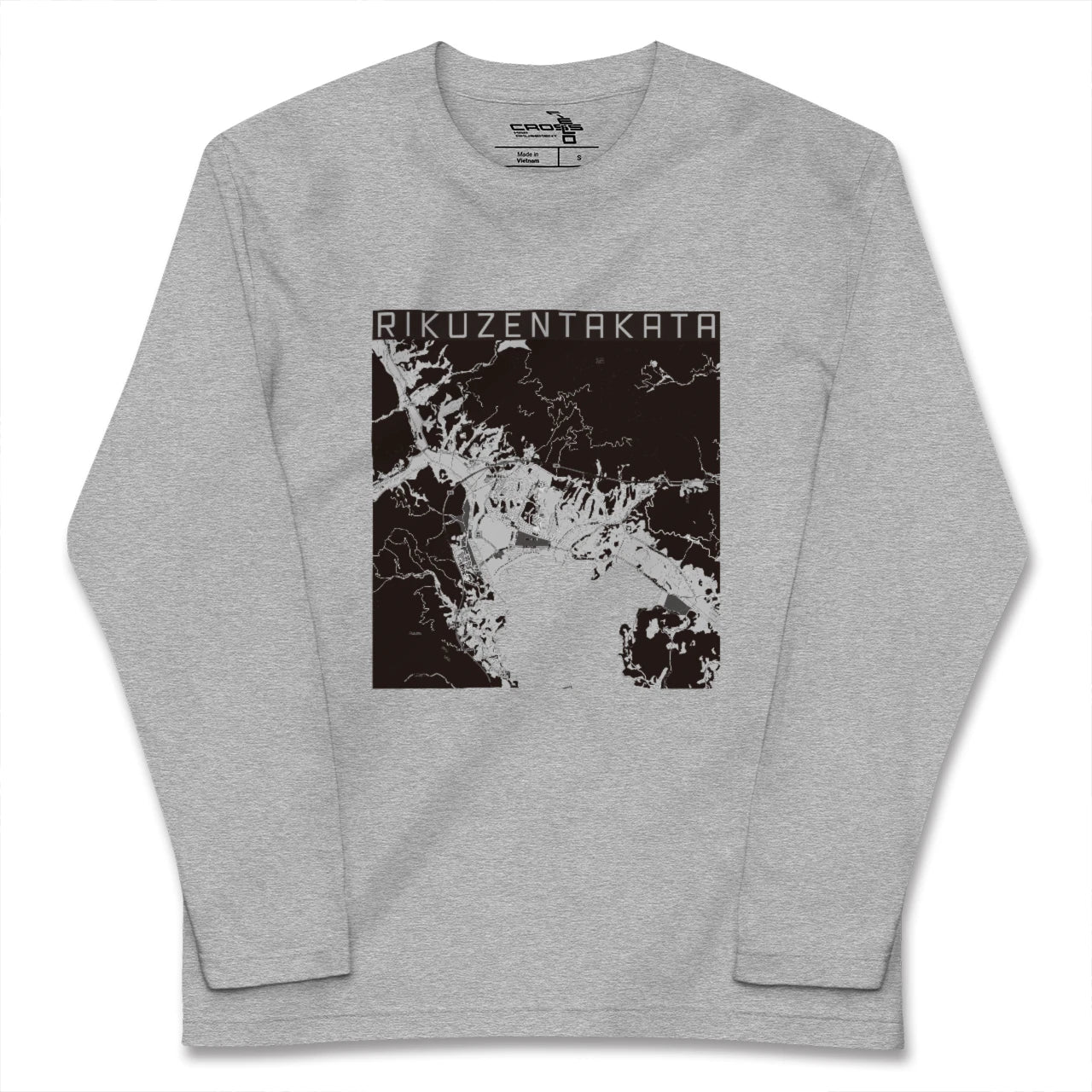 【陸前高田(岩手県)】地図柄ロングスリーブTシャツ