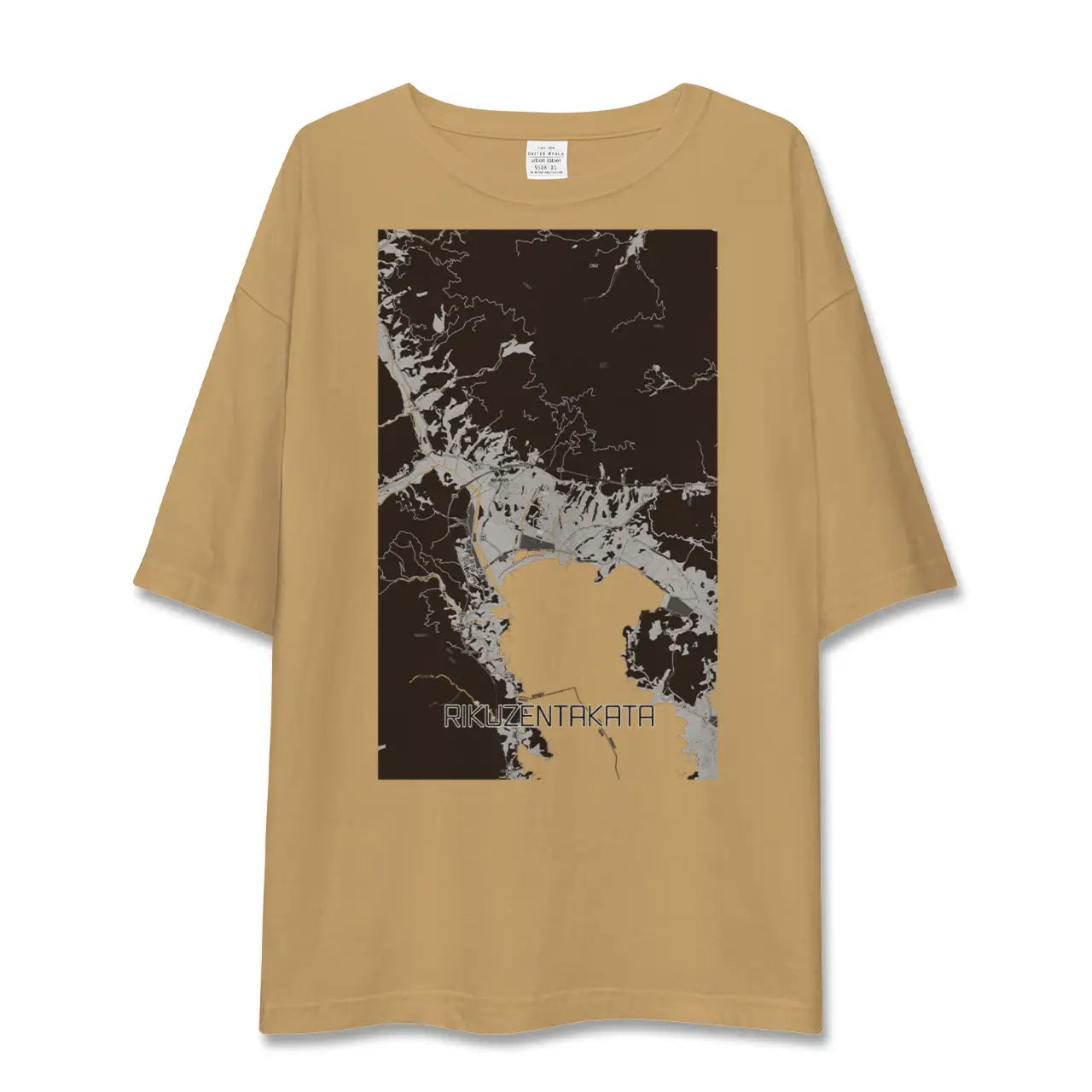 【陸前高田(岩手県)】地図柄ビッグシルエットTシャツ