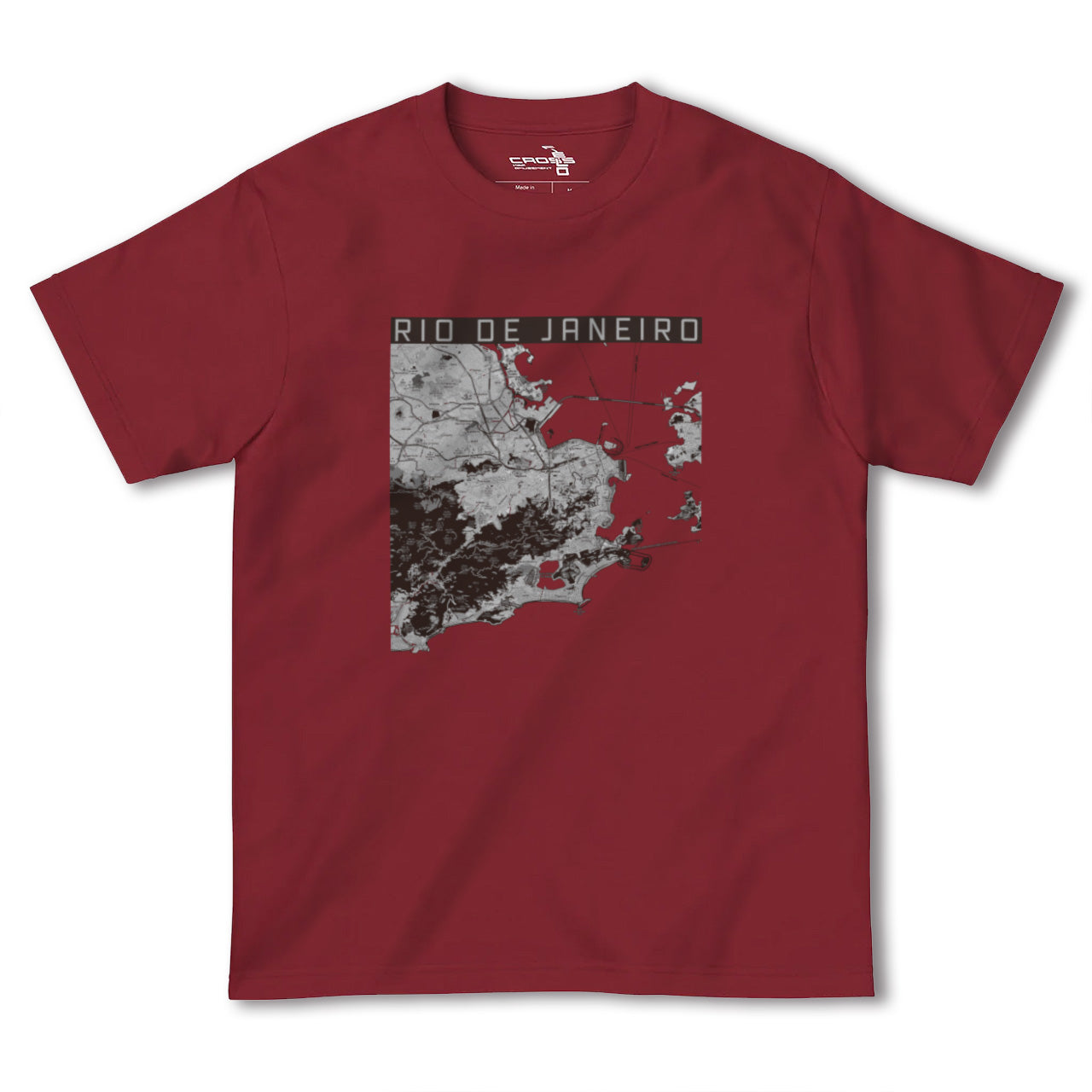 【リオデジャネイロ(ブラジル)】地図柄ヘビーウェイトTシャツ
