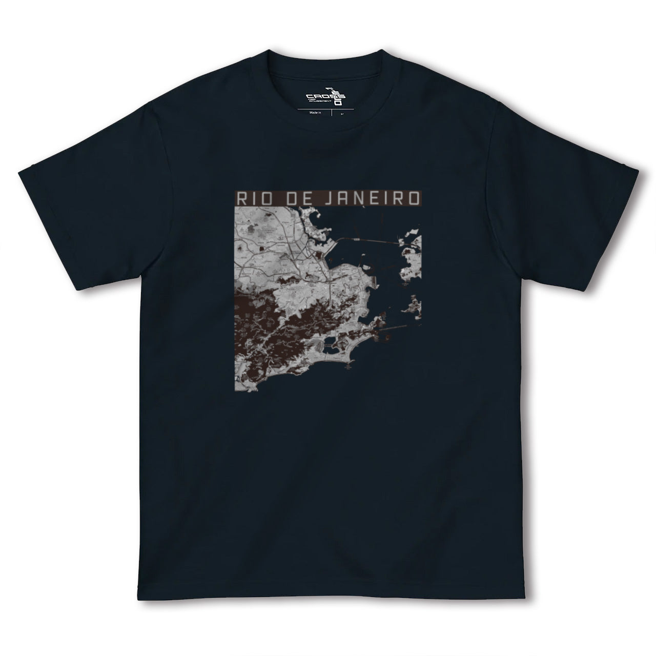 【リオデジャネイロ(ブラジル)】地図柄ヘビーウェイトTシャツ