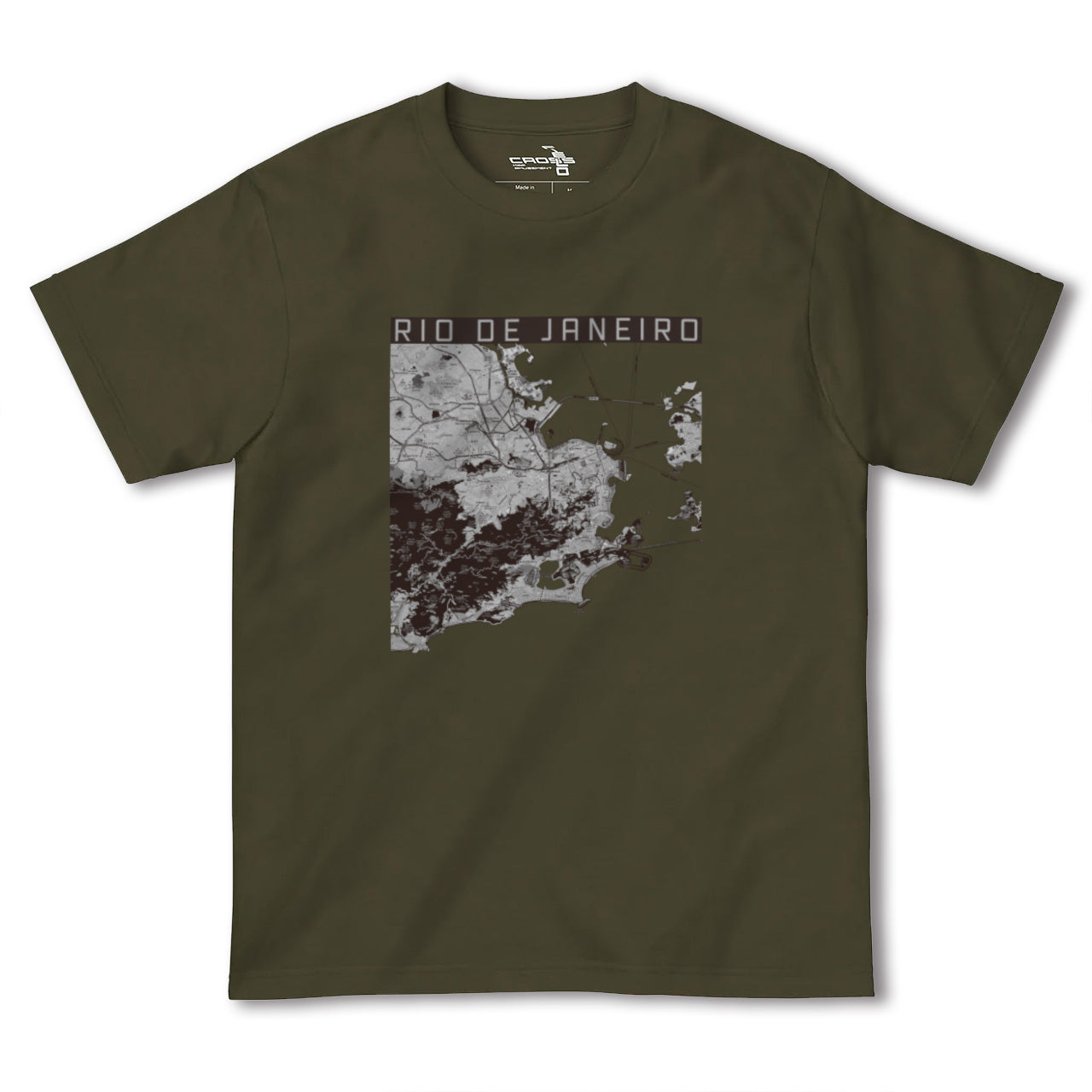 【リオデジャネイロ(ブラジル)】地図柄ヘビーウェイトTシャツ