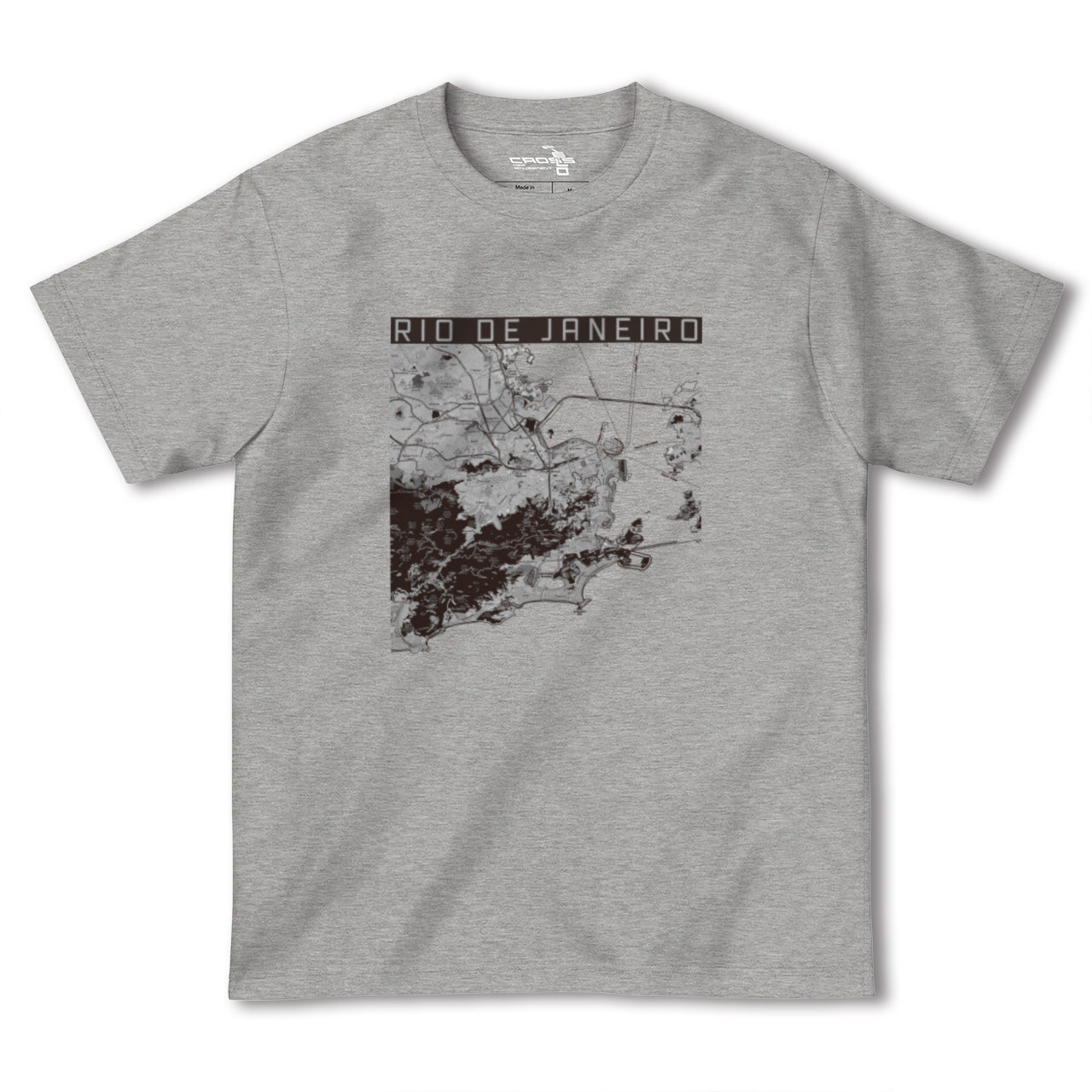 【リオデジャネイロ(ブラジル)】地図柄ヘビーウェイトTシャツ