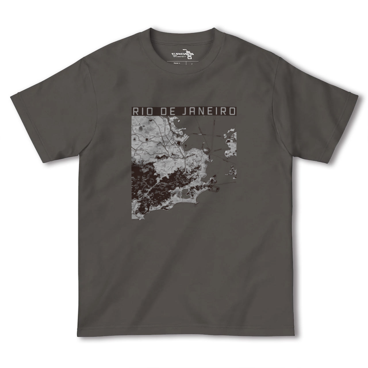 【リオデジャネイロ(ブラジル)】地図柄ヘビーウェイトTシャツ