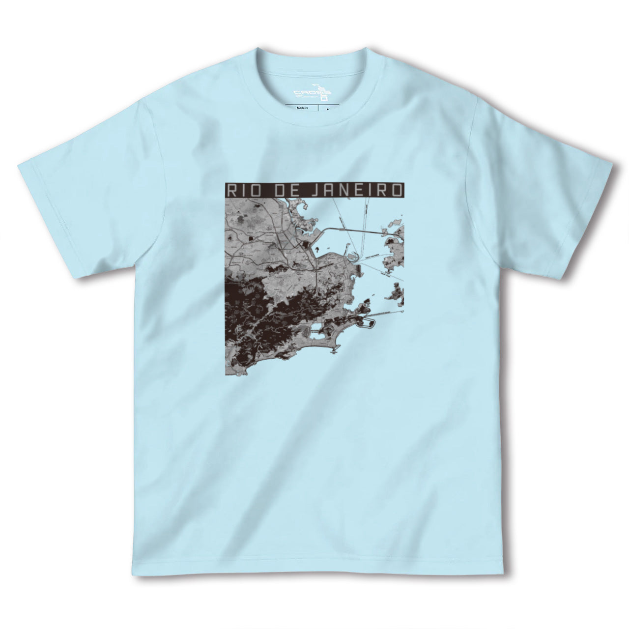 【リオデジャネイロ(ブラジル)】地図柄ヘビーウェイトTシャツ