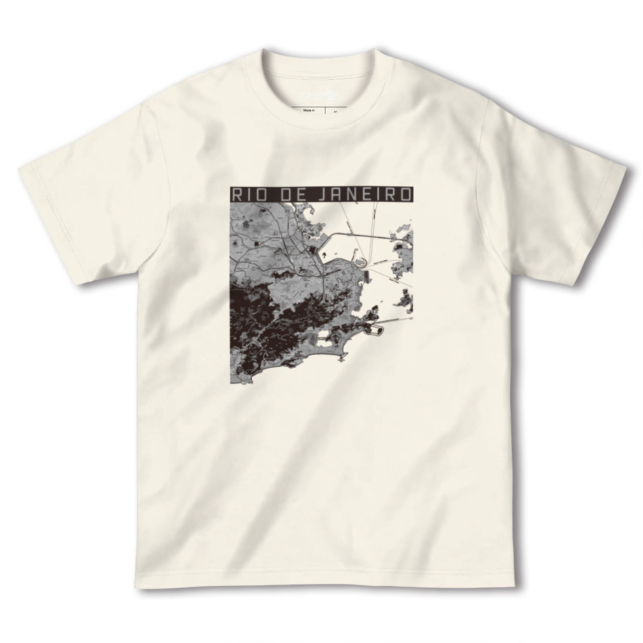 【リオデジャネイロ(ブラジル)】地図柄ヘビーウェイトTシャツ