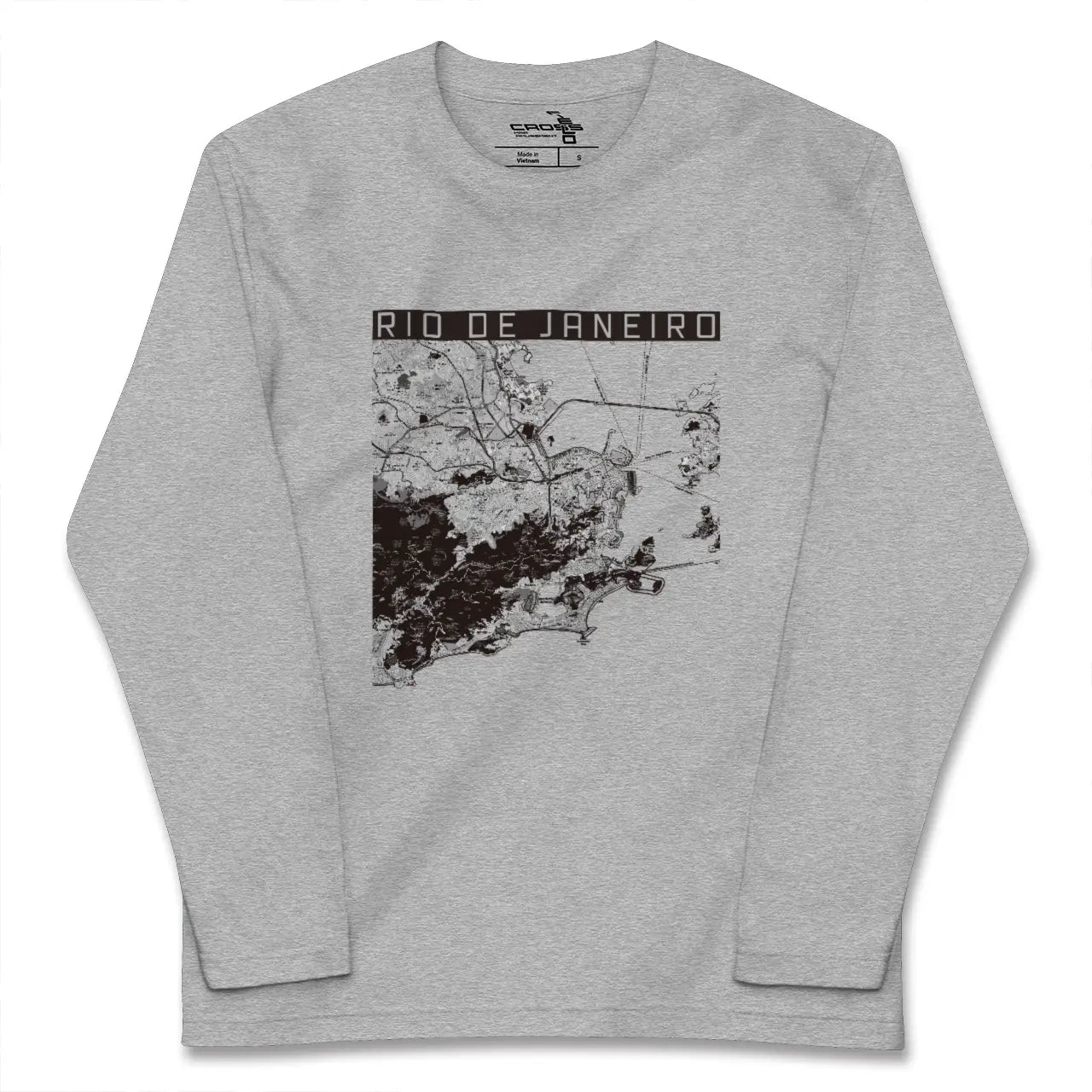 【リオデジャネイロ(ブラジル)】地図柄ロングスリーブTシャツ