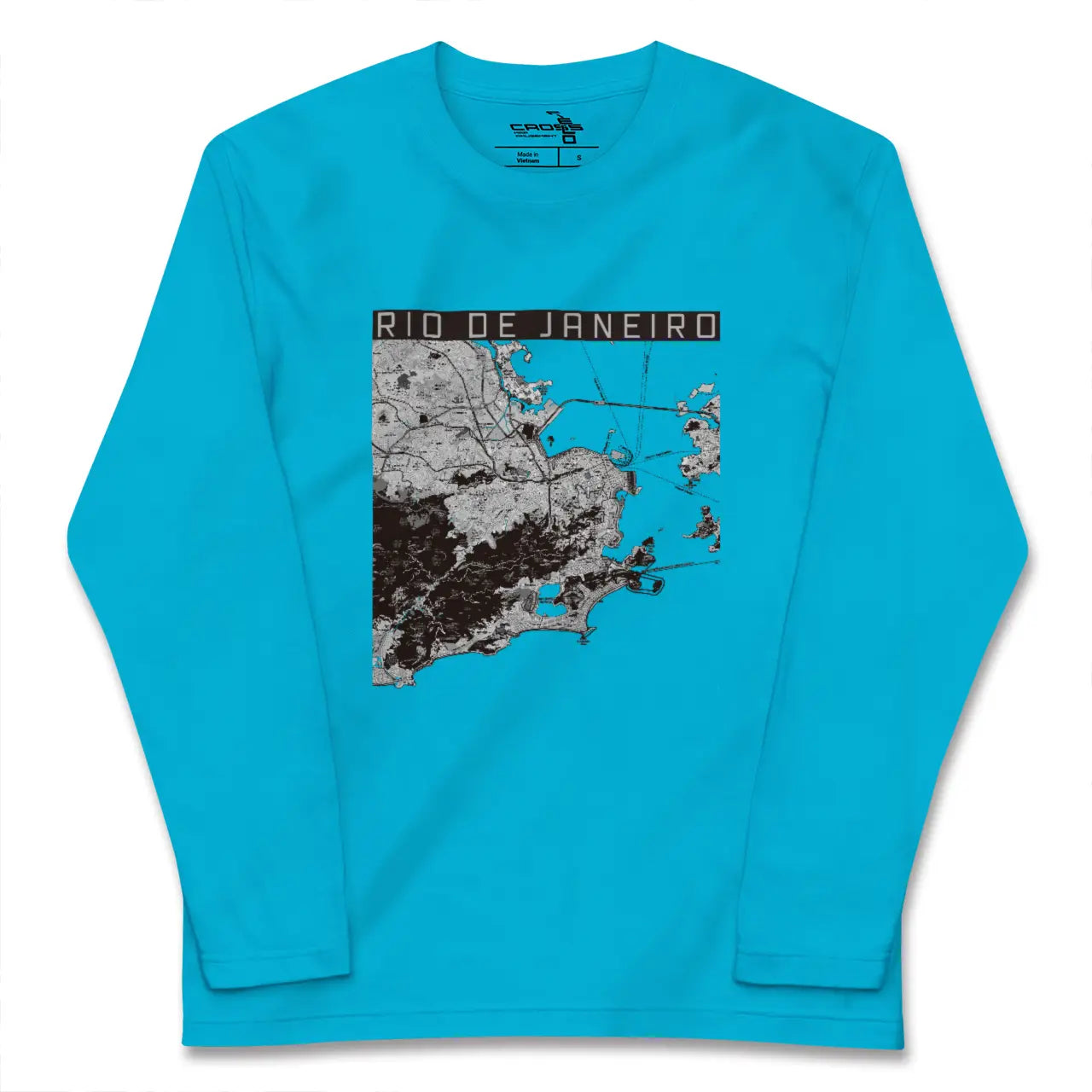 【リオデジャネイロ(ブラジル)】地図柄ロングスリーブTシャツ
