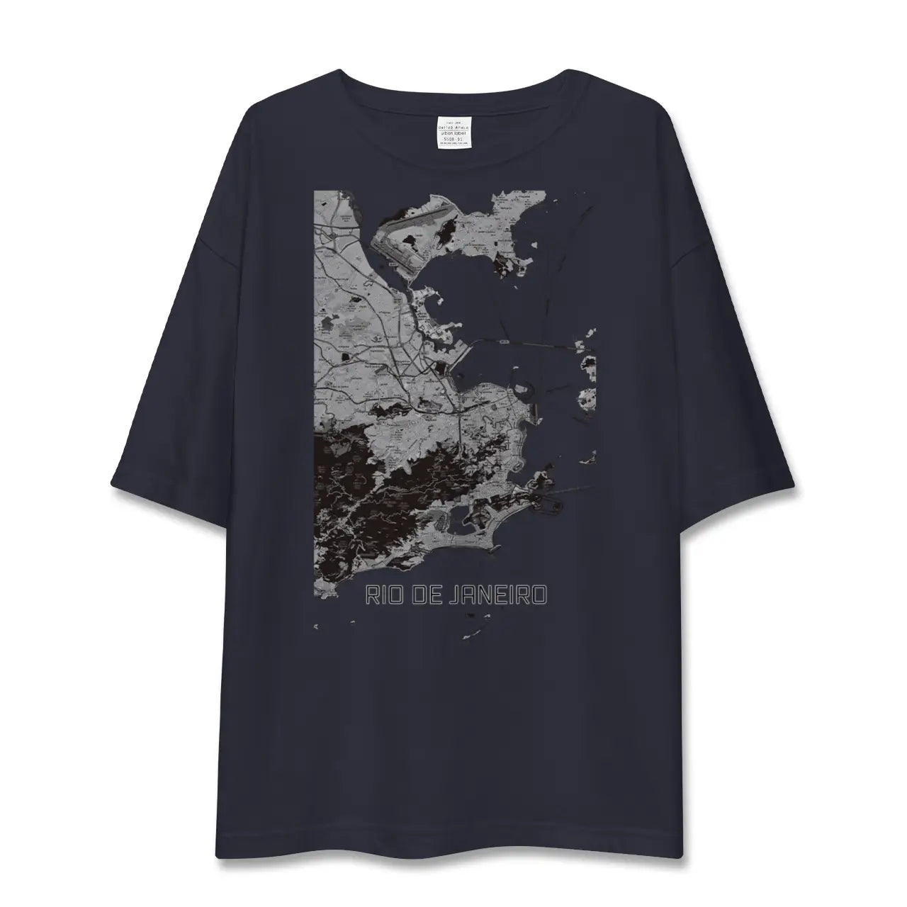 【リオデジャネイロ(ブラジル)】地図柄ビッグシルエットTシャツ