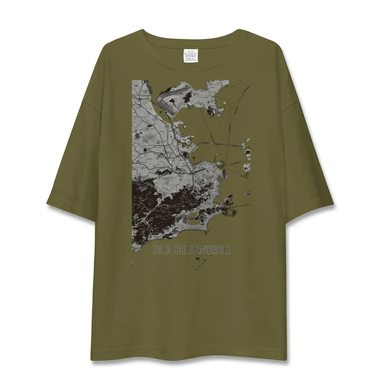 【リオデジャネイロ(ブラジル)】地図柄ビッグシルエットTシャツ