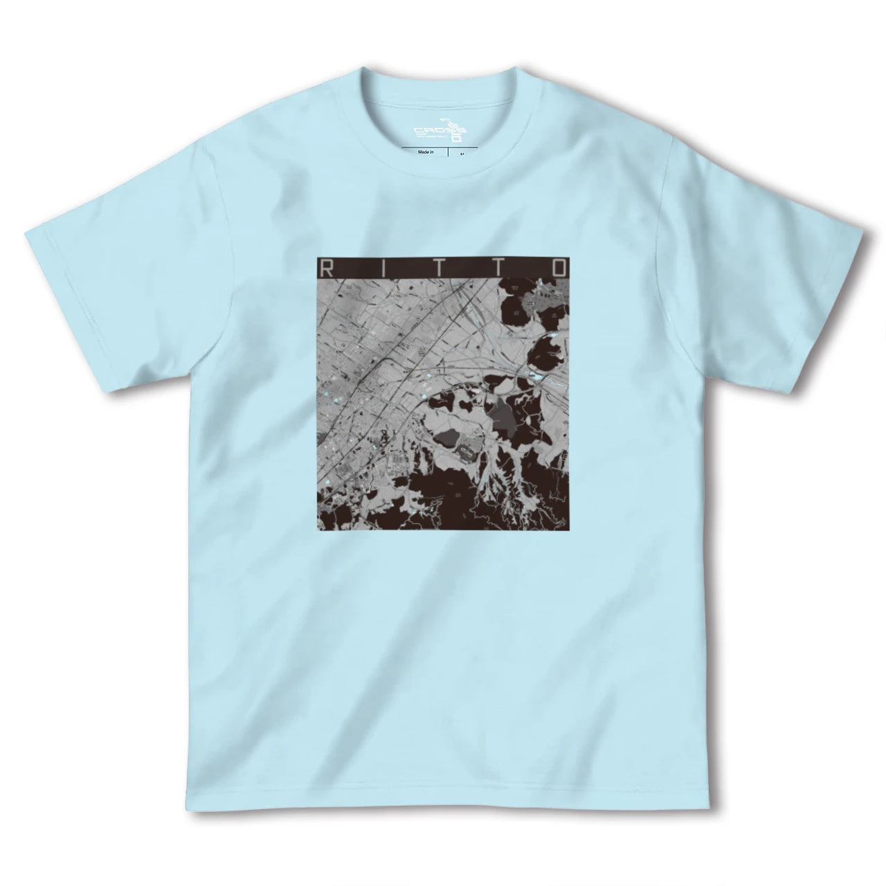 【栗東(滋賀県)】地図柄ヘビーウェイトTシャツ