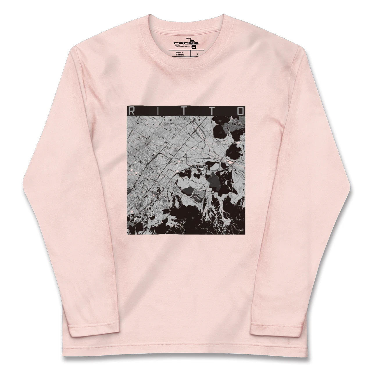 【栗東(滋賀県)】地図柄ロングスリーブTシャツ