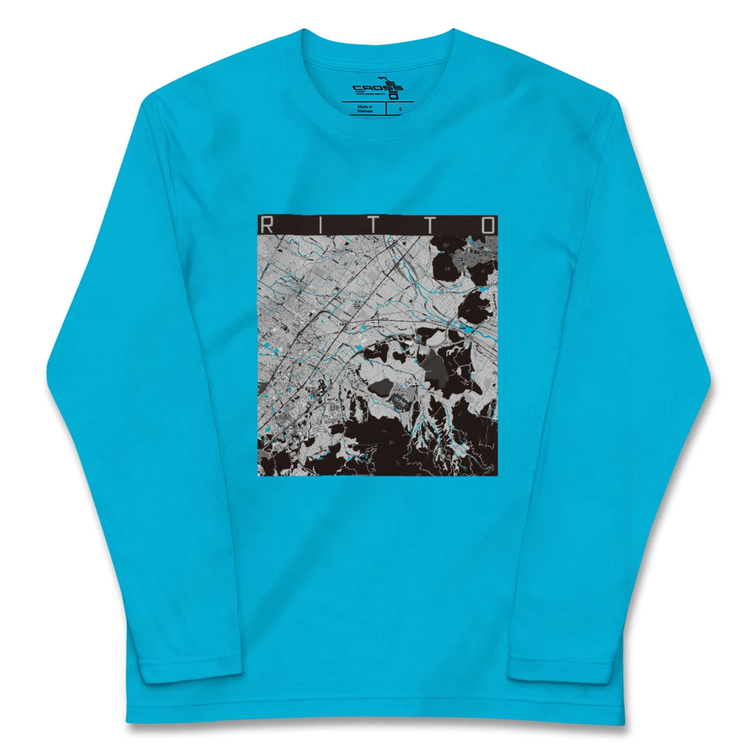 【栗東(滋賀県)】地図柄ロングスリーブTシャツ