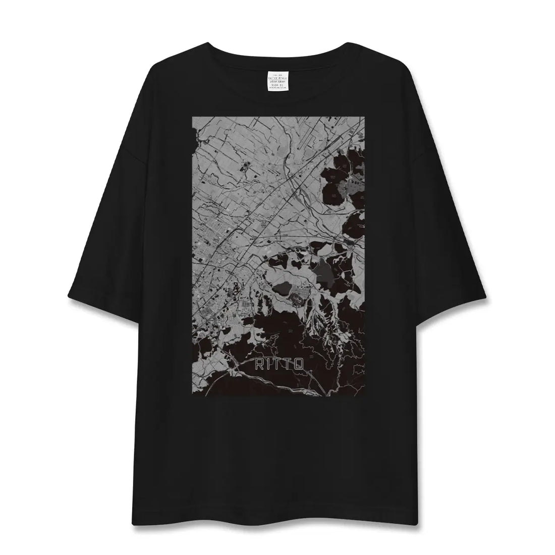 【栗東(滋賀県)】地図柄ビッグシルエットTシャツ