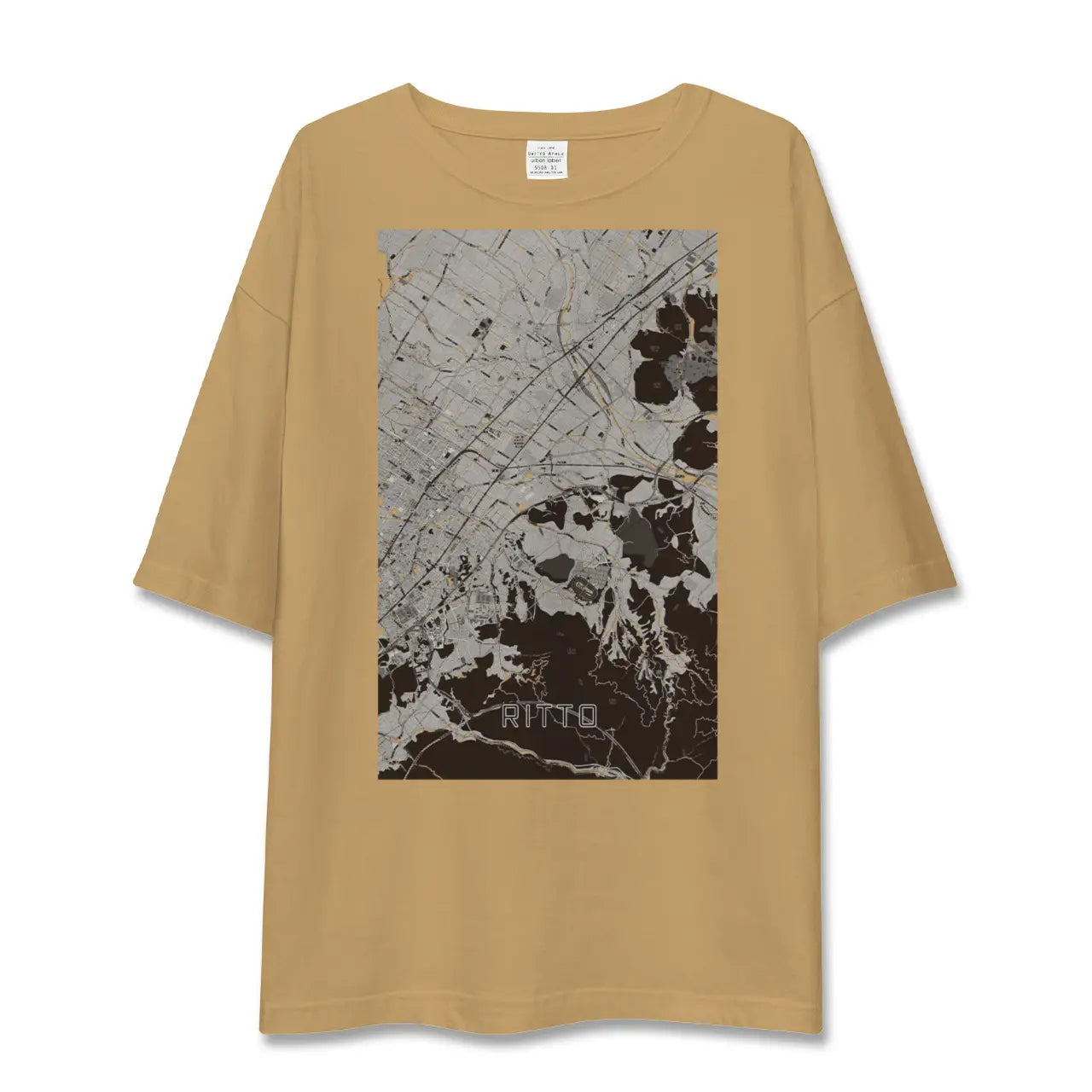 【栗東(滋賀県)】地図柄ビッグシルエットTシャツ