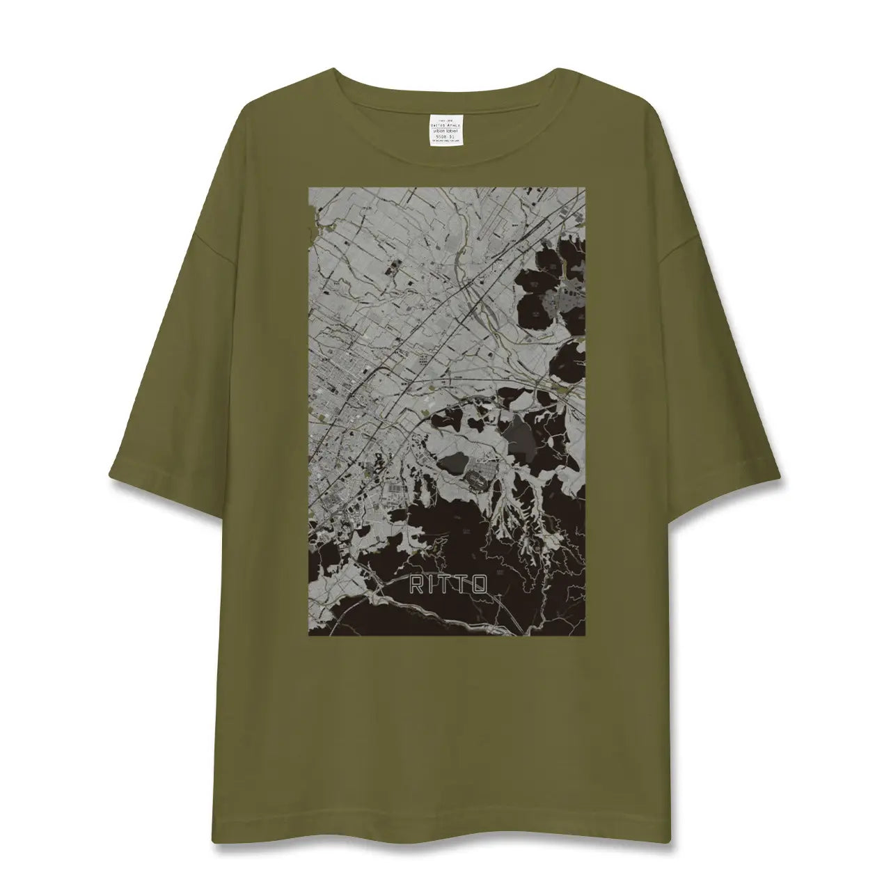 【栗東(滋賀県)】地図柄ビッグシルエットTシャツ