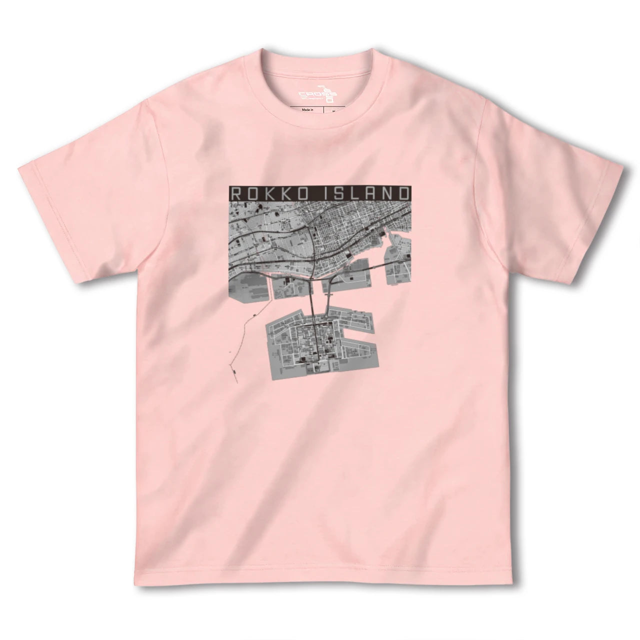 【六甲アイランド(兵庫県)】地図柄ヘビーウェイトTシャツ