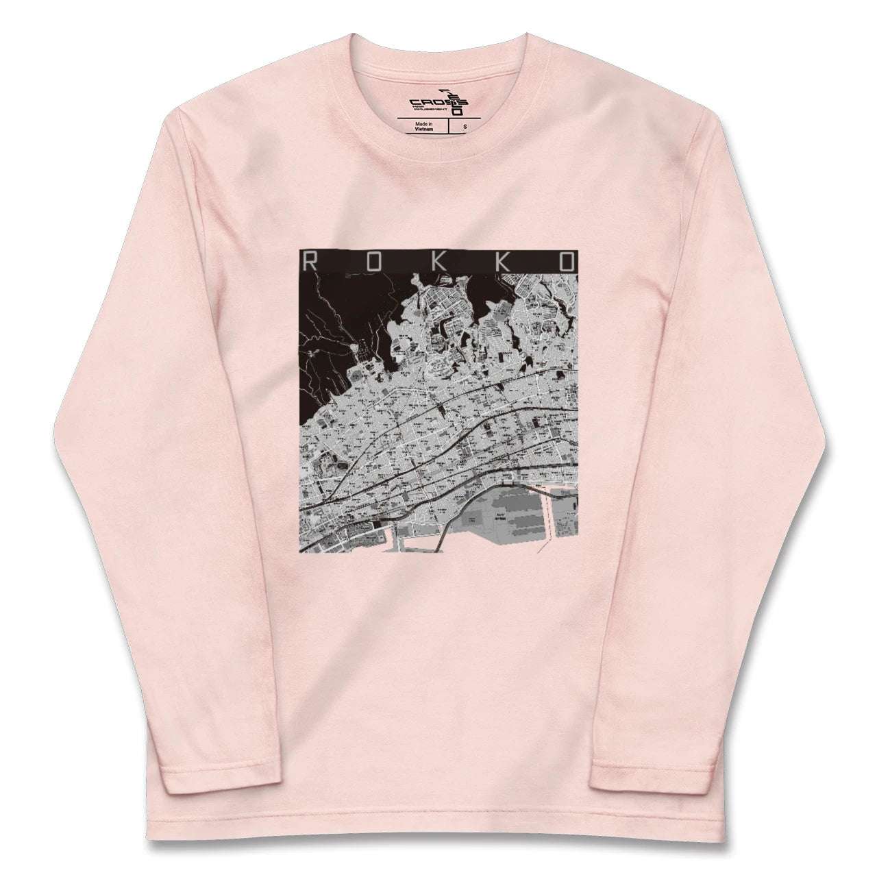 【六甲(兵庫県)】地図柄ロングスリーブTシャツ