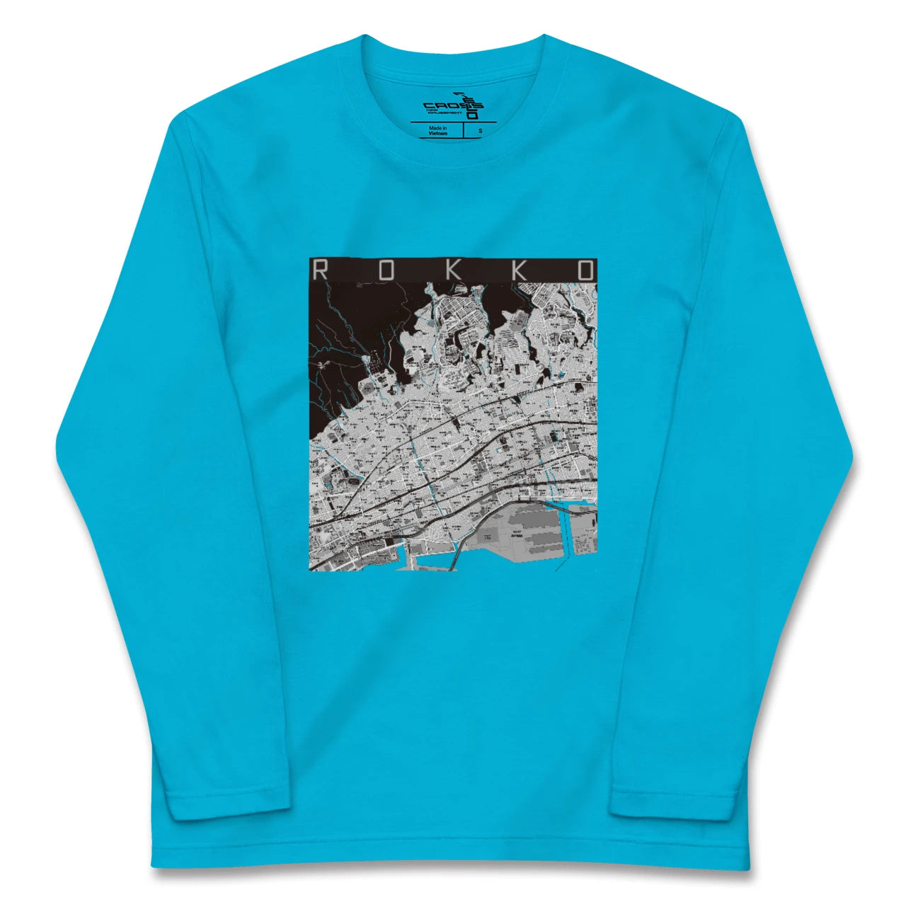 【六甲(兵庫県)】地図柄ロングスリーブTシャツ