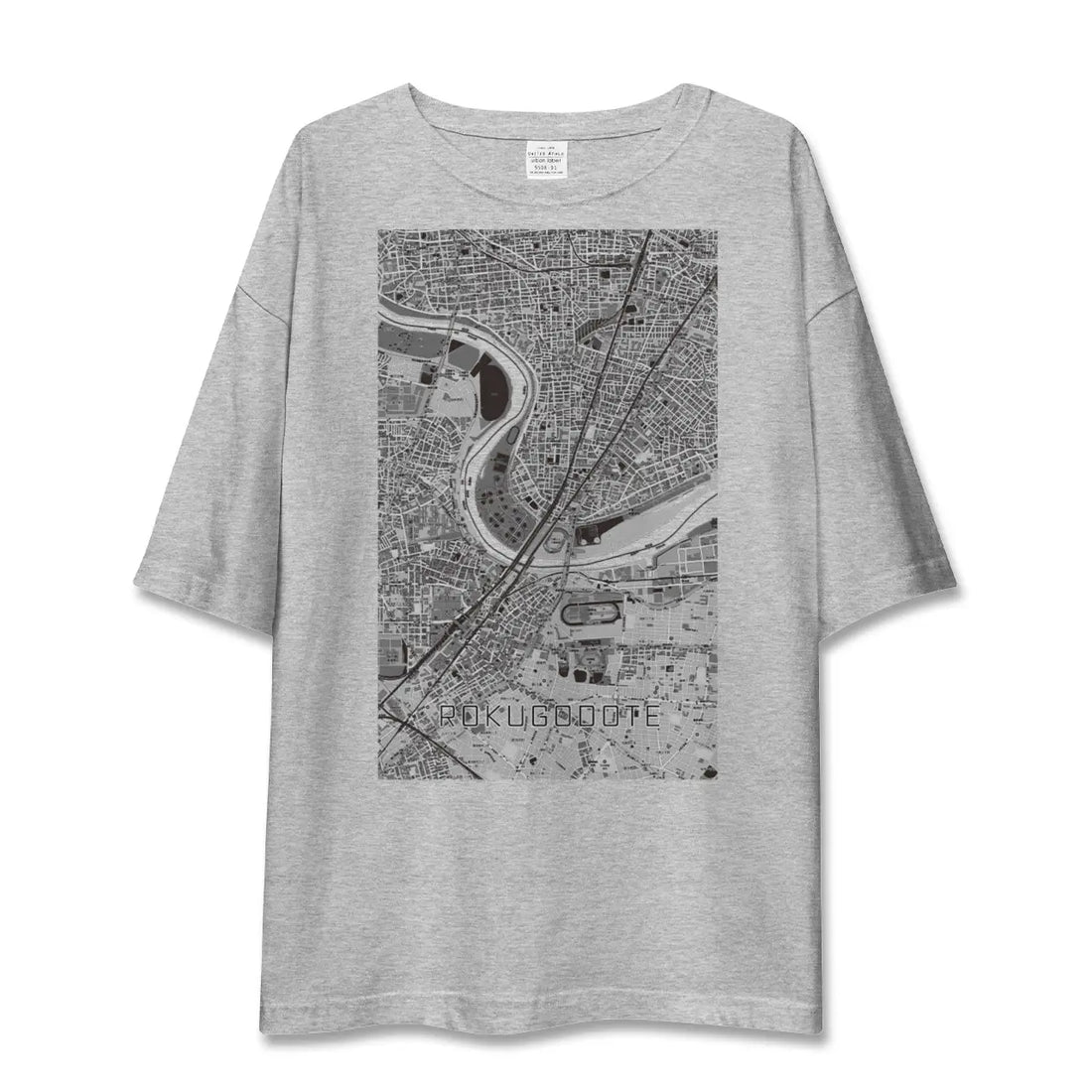【六郷土手(東京都)】地図柄ビッグシルエットTシャツ