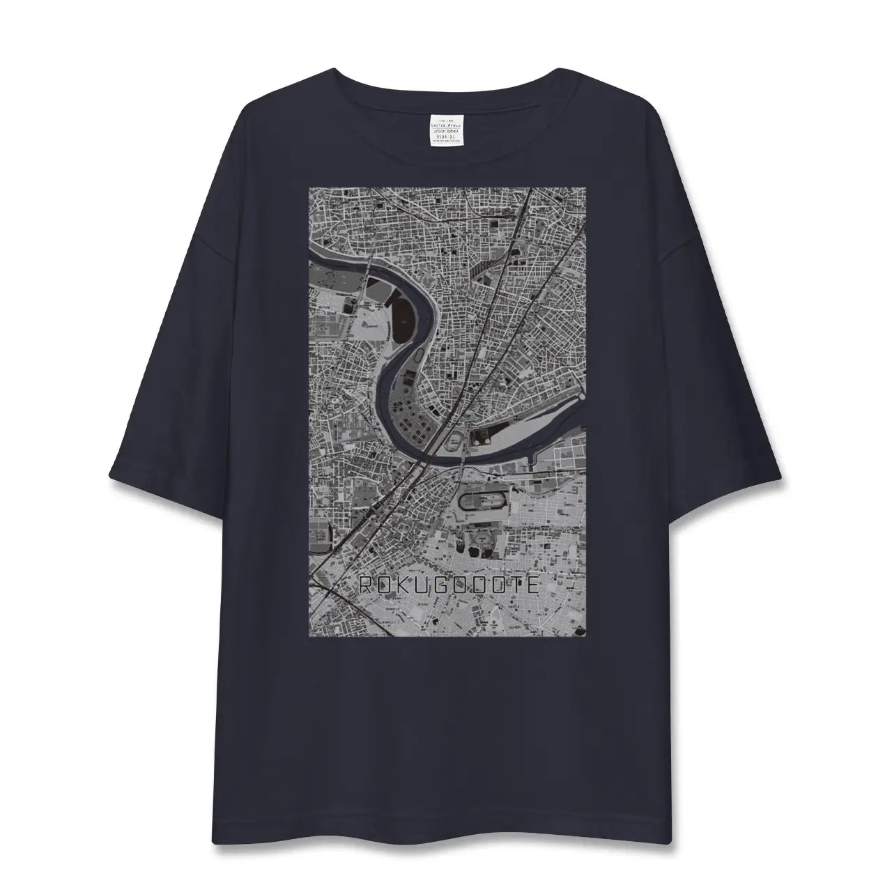 【六郷土手(東京都)】地図柄ビッグシルエットTシャツ