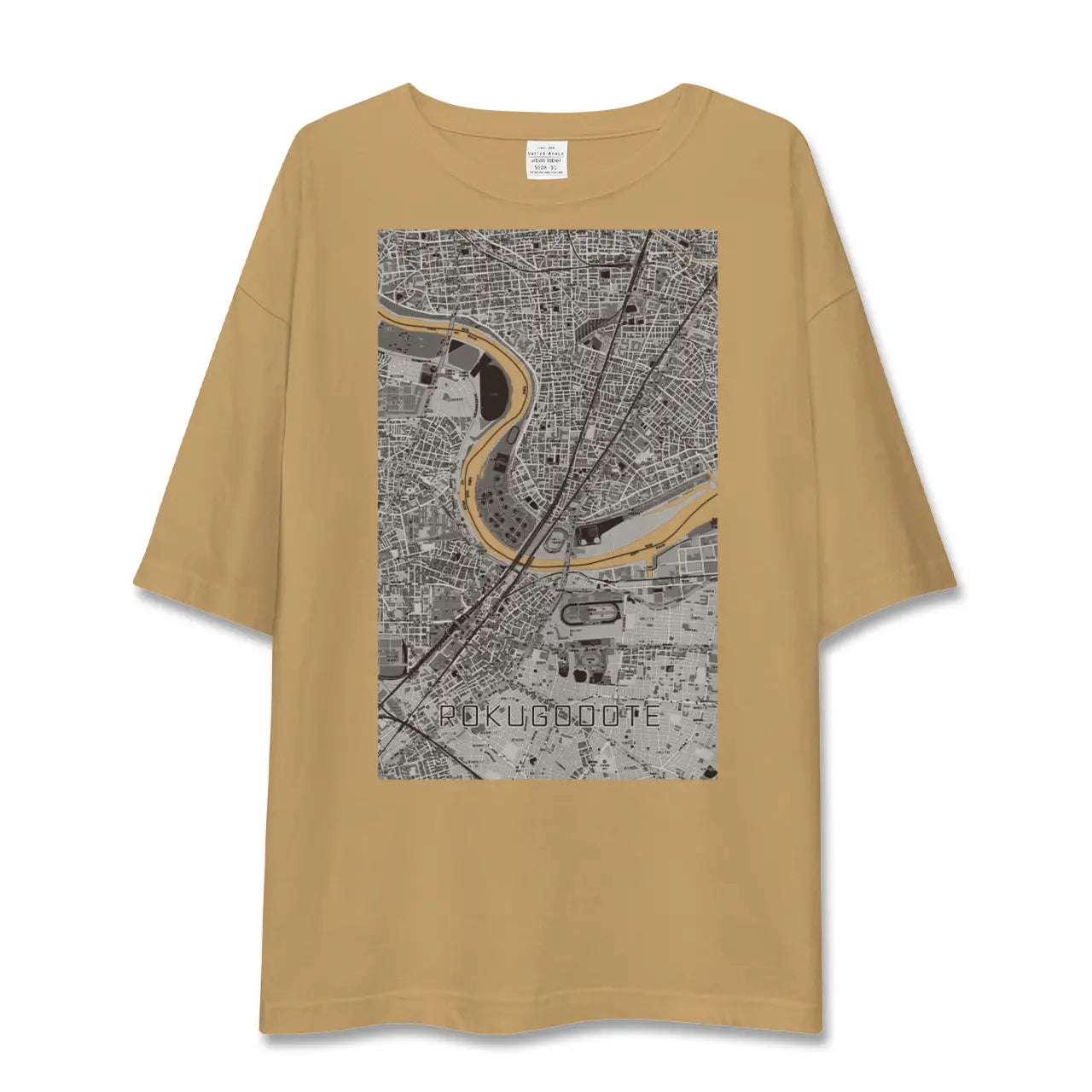 【六郷土手(東京都)】地図柄ビッグシルエットTシャツ