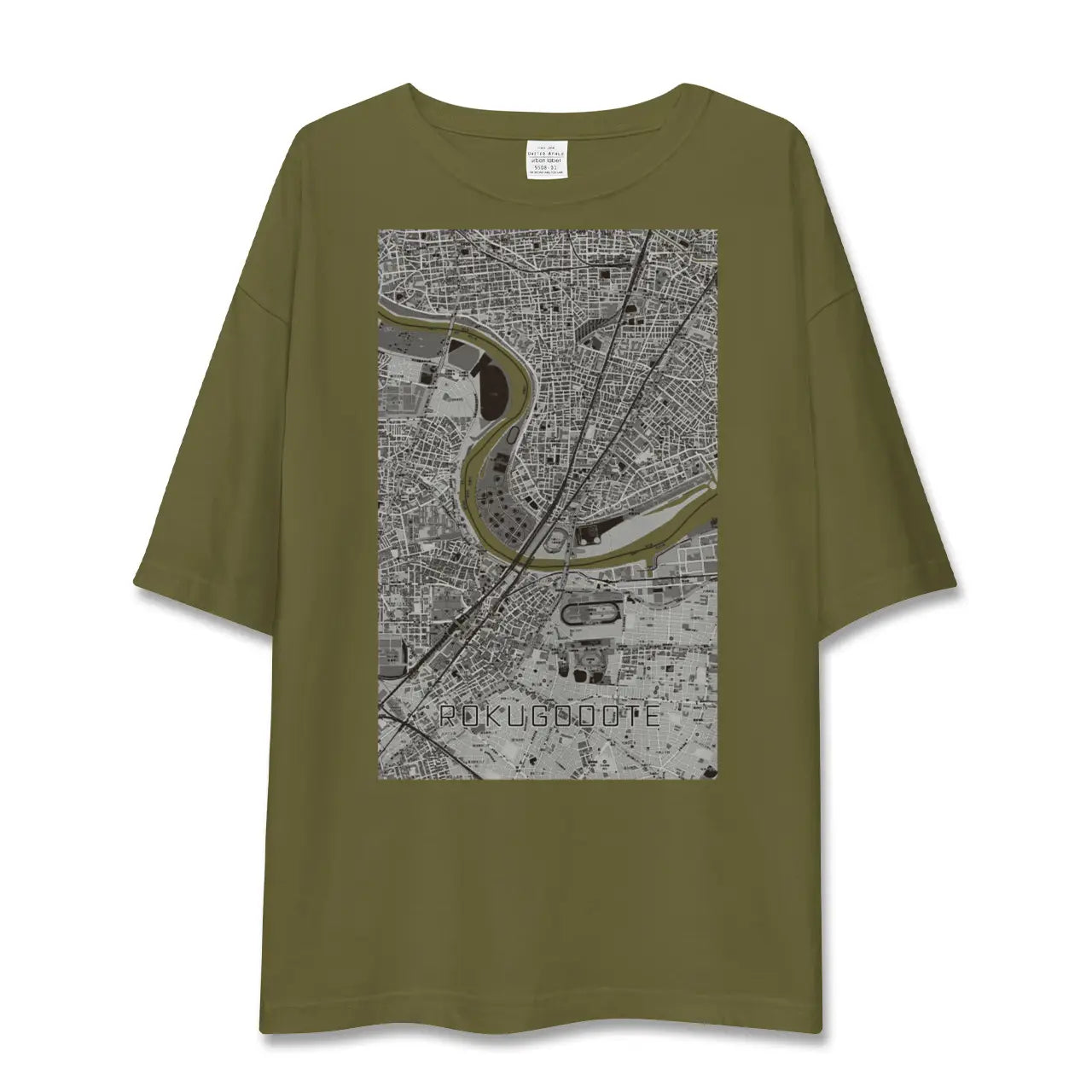 【六郷土手(東京都)】地図柄ビッグシルエットTシャツ