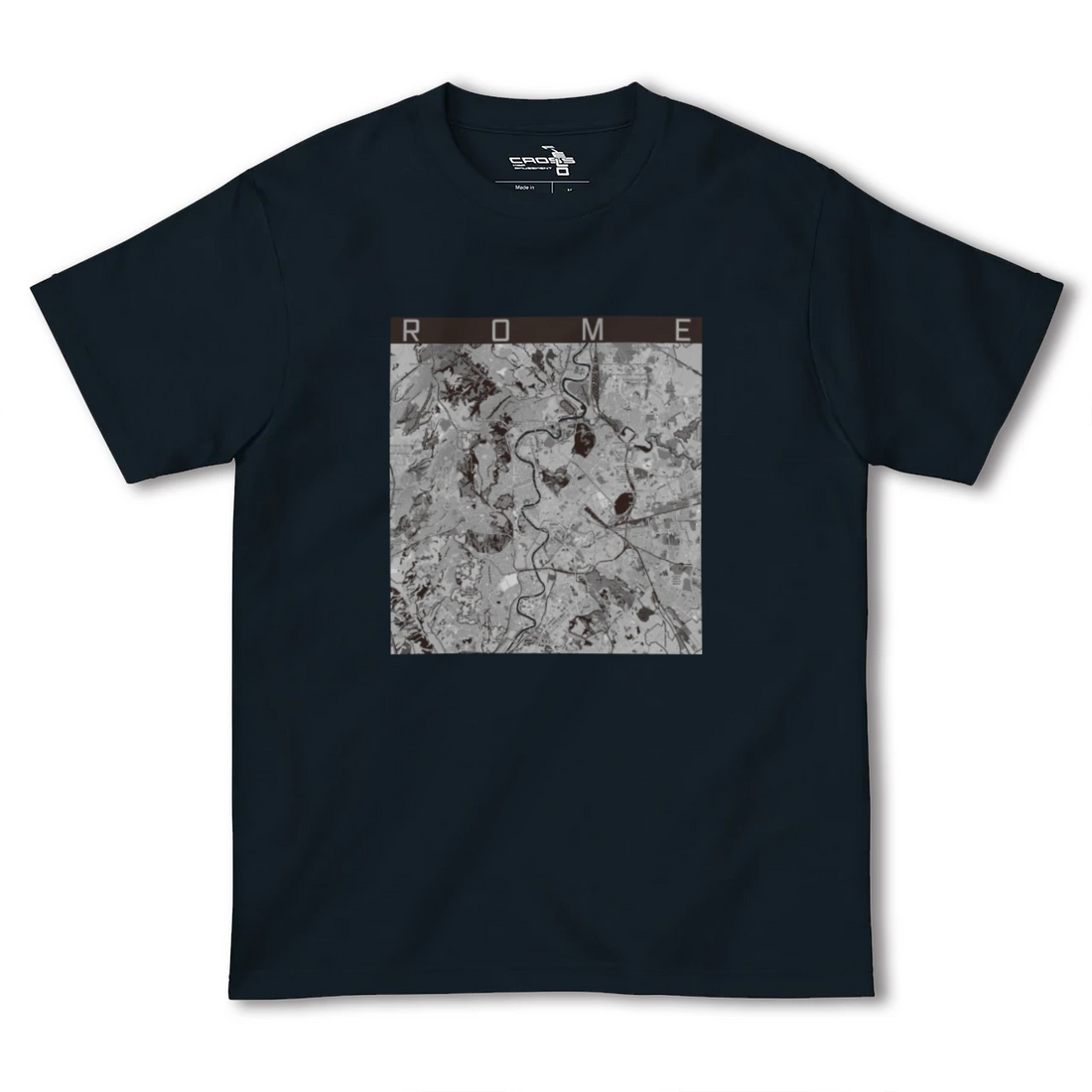 【ローマ(イタリア)】地図柄ヘビーウェイトTシャツ