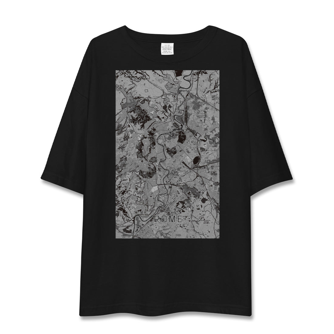 【ローマ(イタリア)】地図柄ビッグシルエットTシャツ