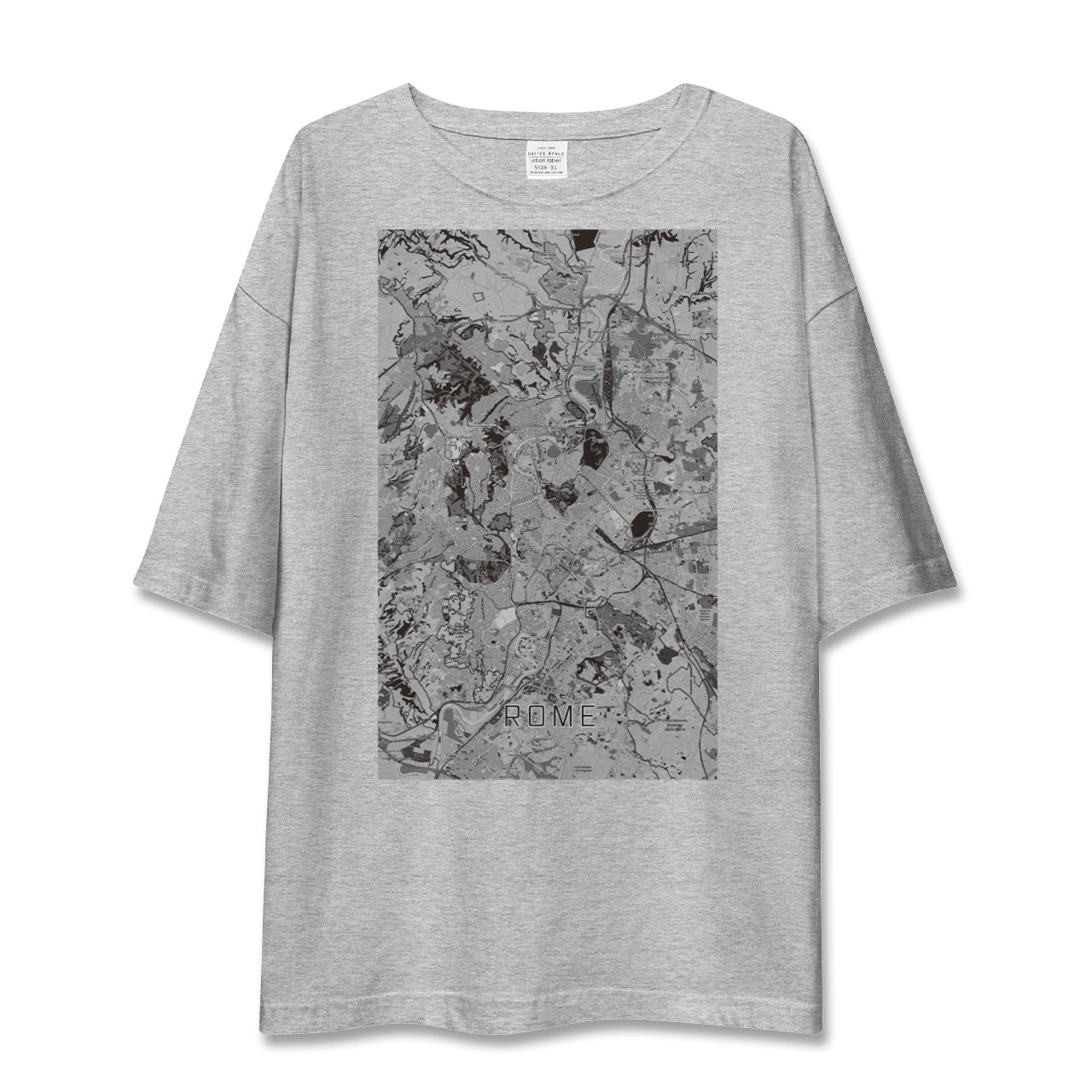 【ローマ(イタリア)】地図柄ビッグシルエットTシャツ
