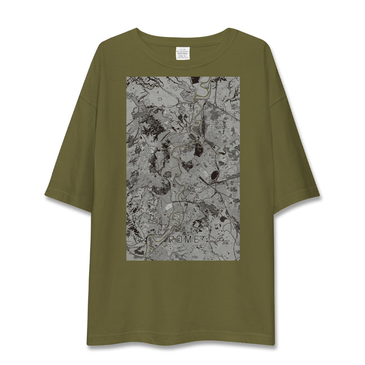 【ローマ(イタリア)】地図柄ビッグシルエットTシャツ