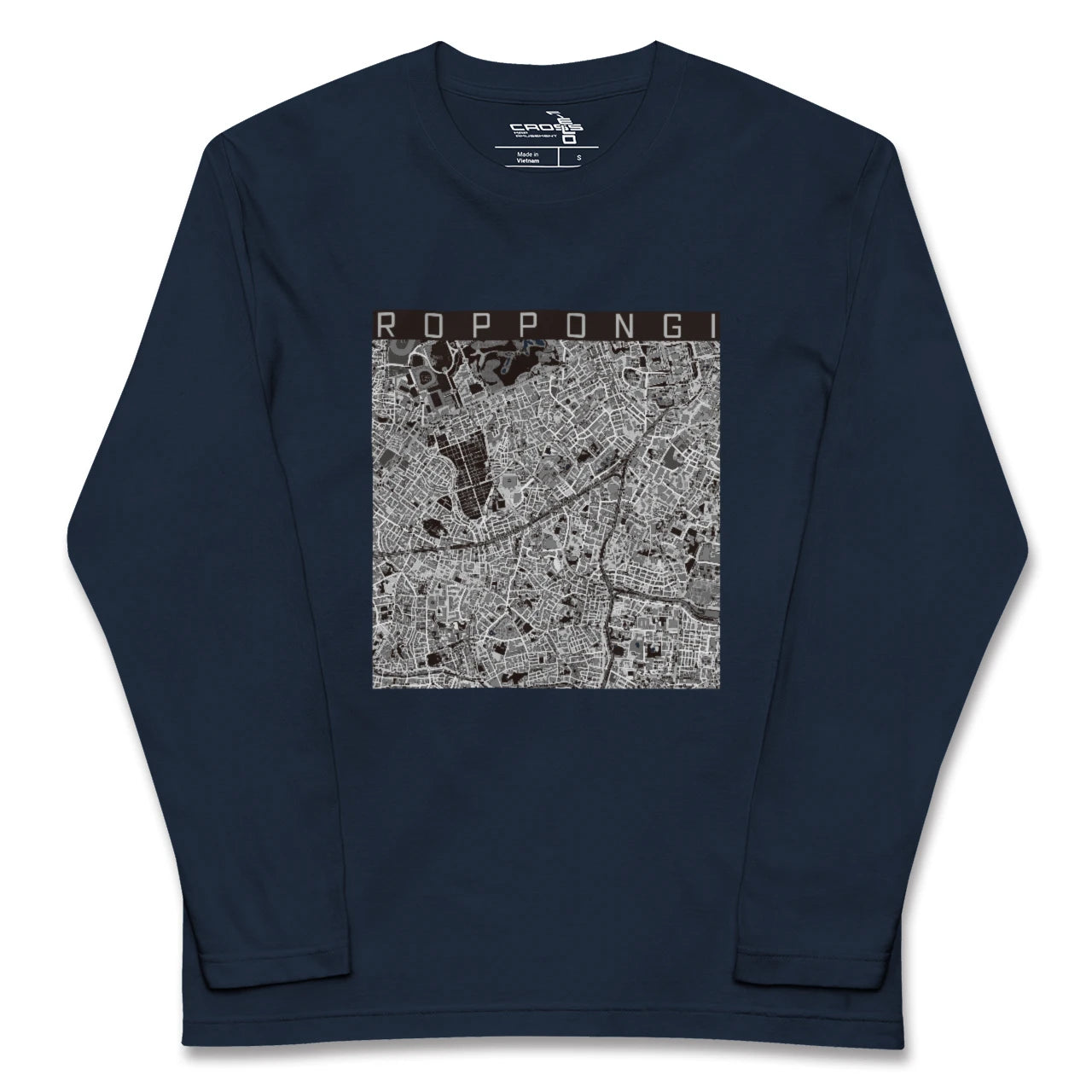 【六本木(東京都)】地図柄ロングスリーブTシャツ