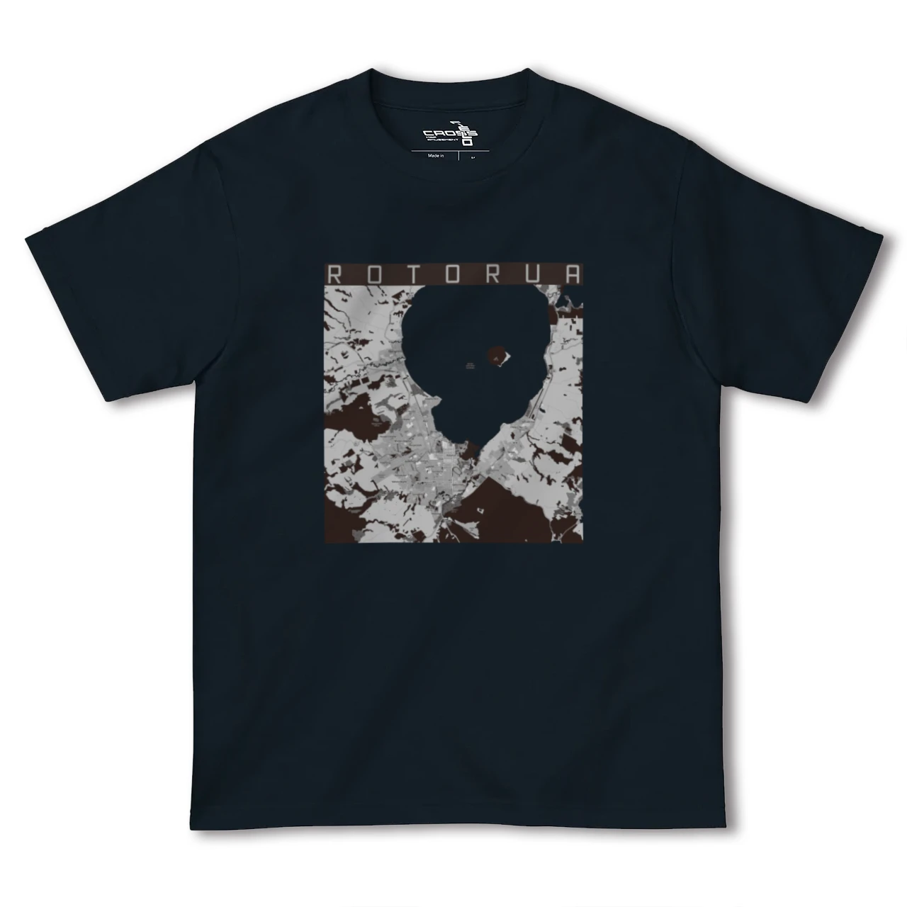 【ロトルア(ニュージーランド)】地図柄ヘビーウェイトTシャツ