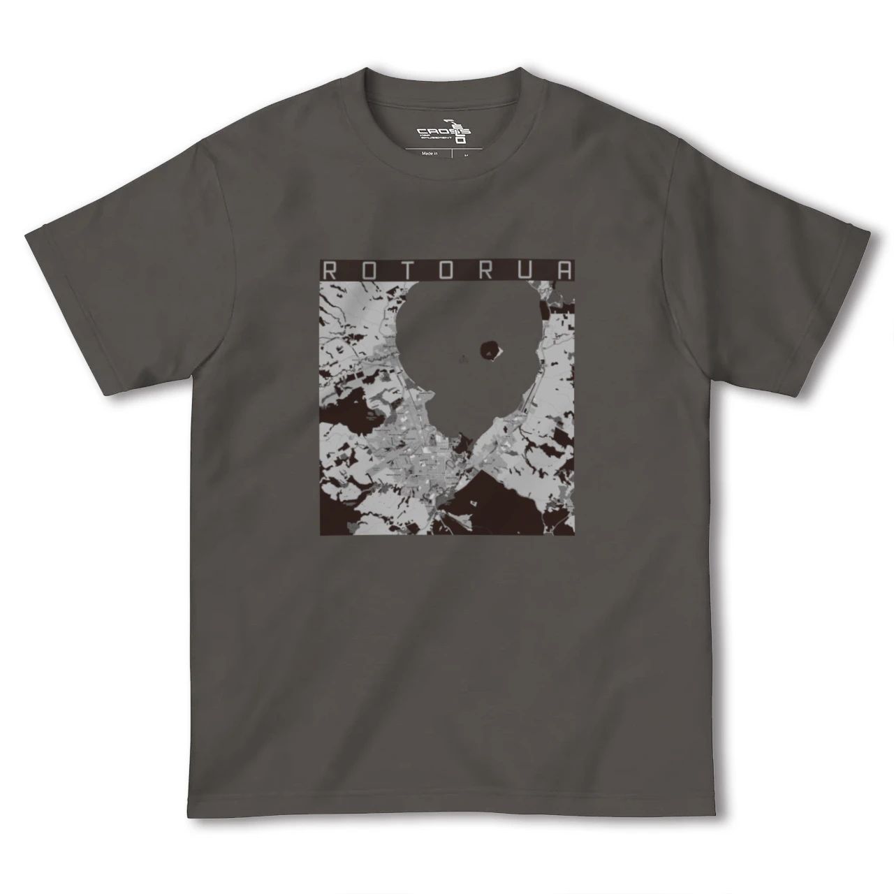 【ロトルア(ニュージーランド)】地図柄ヘビーウェイトTシャツ