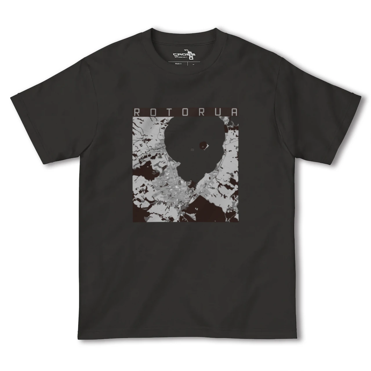 【ロトルア(ニュージーランド)】地図柄ヘビーウェイトTシャツ