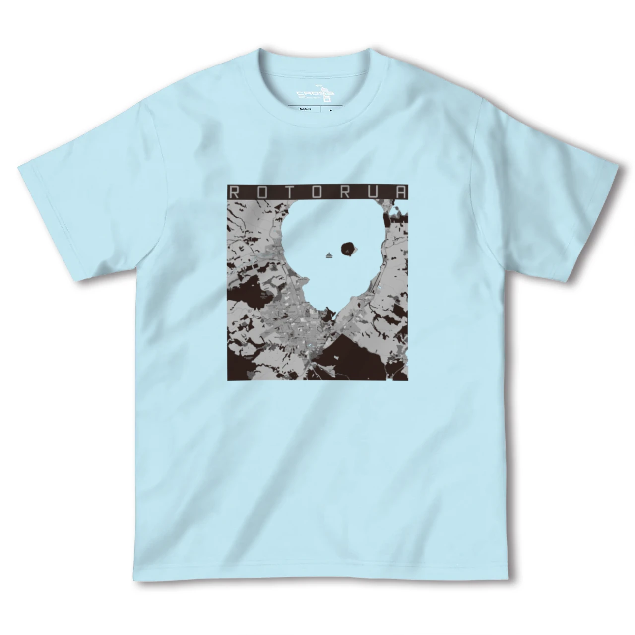 【ロトルア(ニュージーランド)】地図柄ヘビーウェイトTシャツ