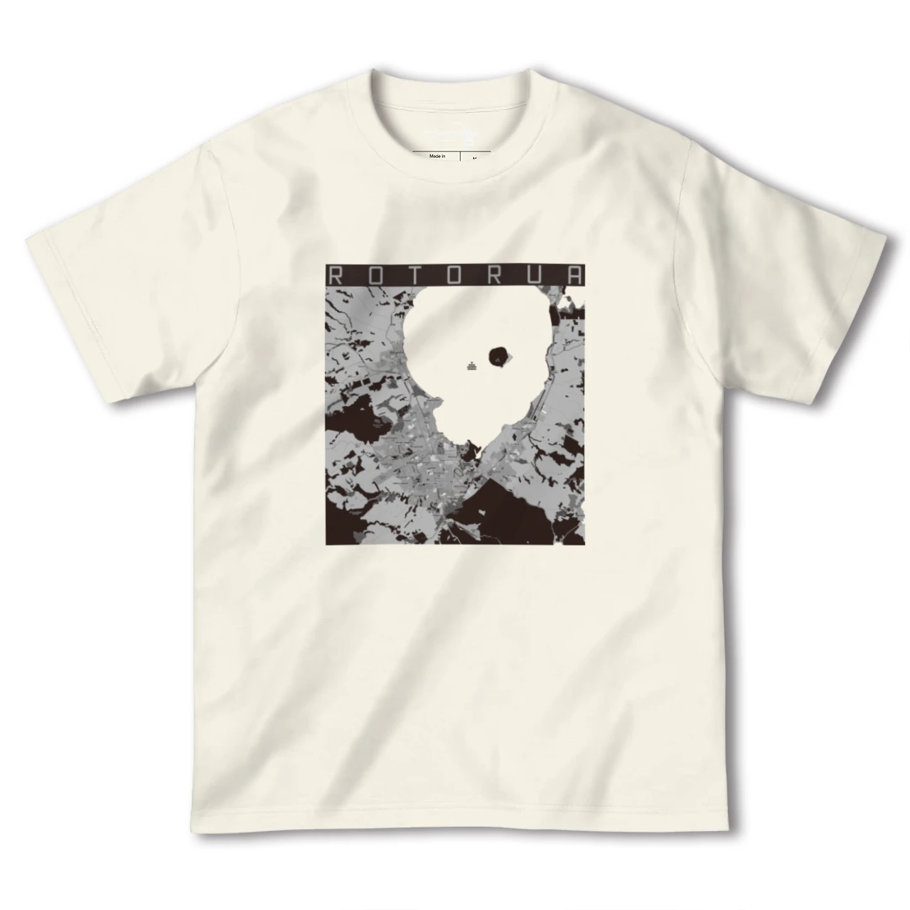 【ロトルア(ニュージーランド)】地図柄ヘビーウェイトTシャツ