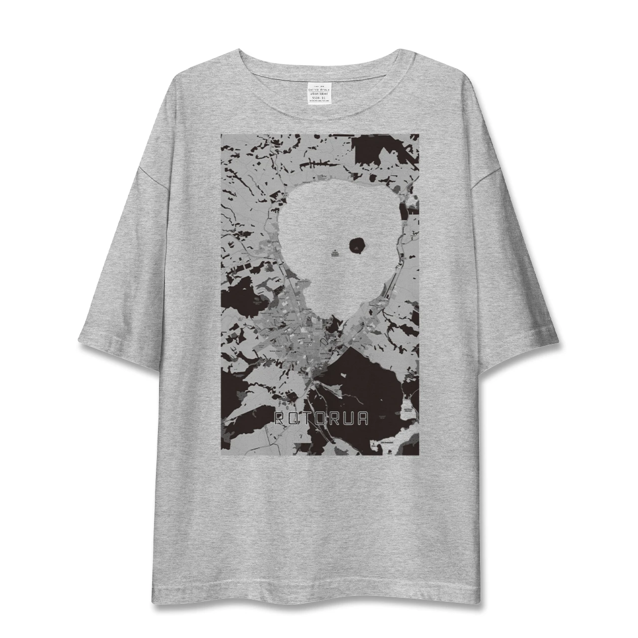 【ロトルア(ニュージーランド)】地図柄ビッグシルエットTシャツ