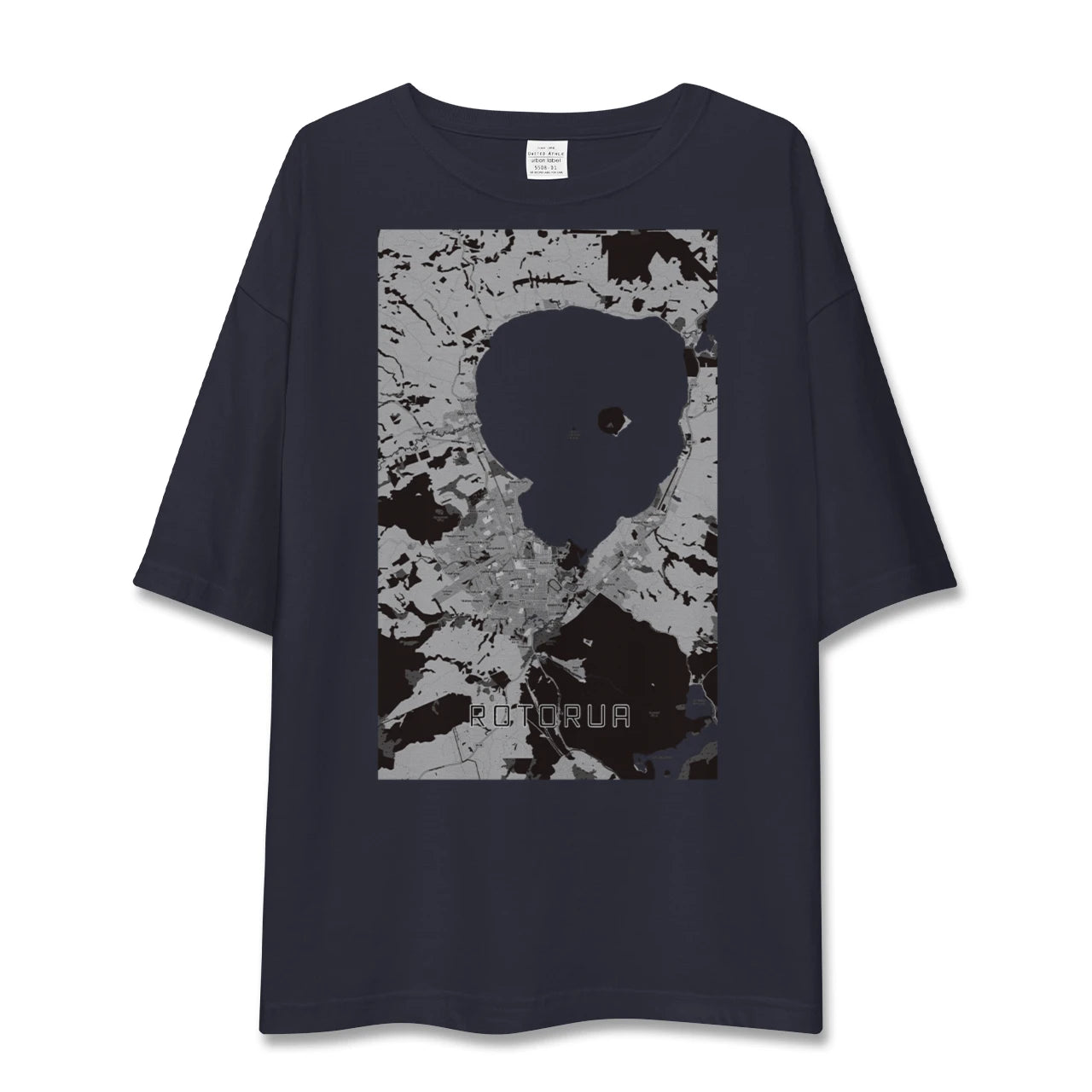 【ロトルア(ニュージーランド)】地図柄ビッグシルエットTシャツ