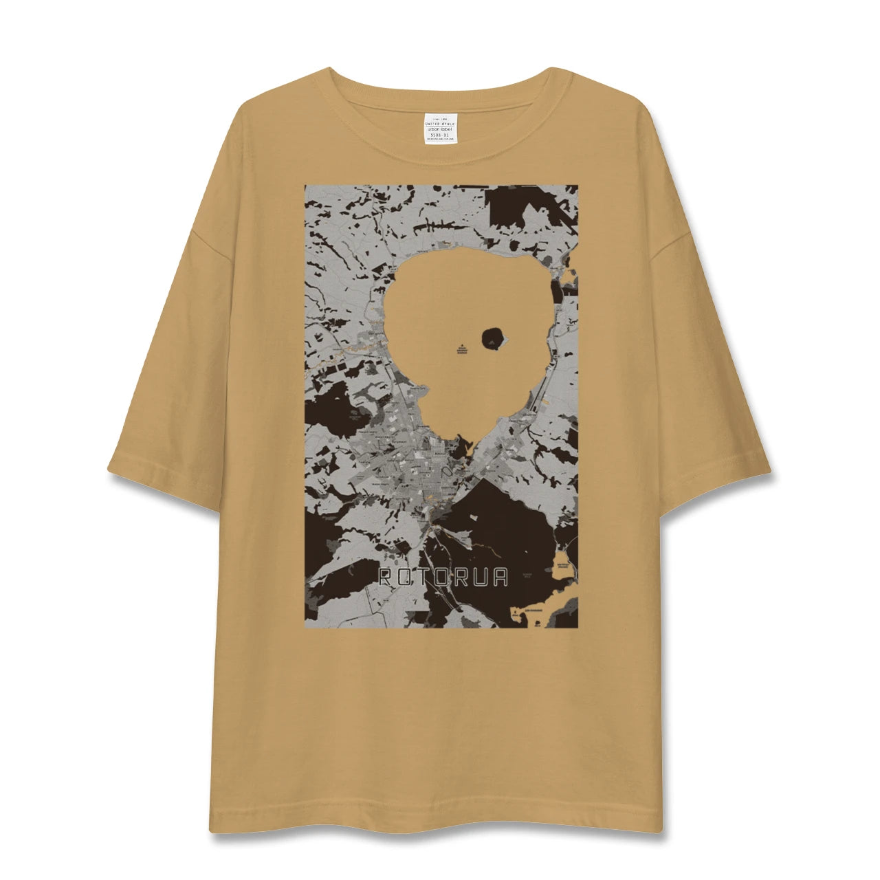 【ロトルア(ニュージーランド)】地図柄ビッグシルエットTシャツ