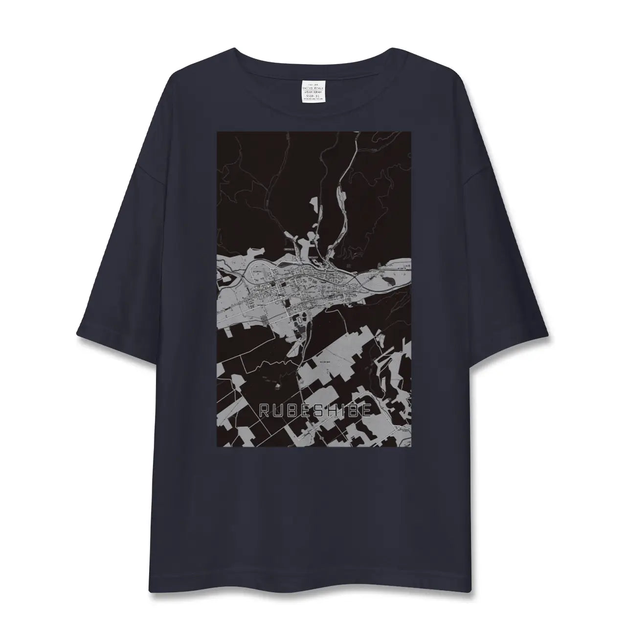 【留辺蘂(北海道)】地図柄ビッグシルエットTシャツ