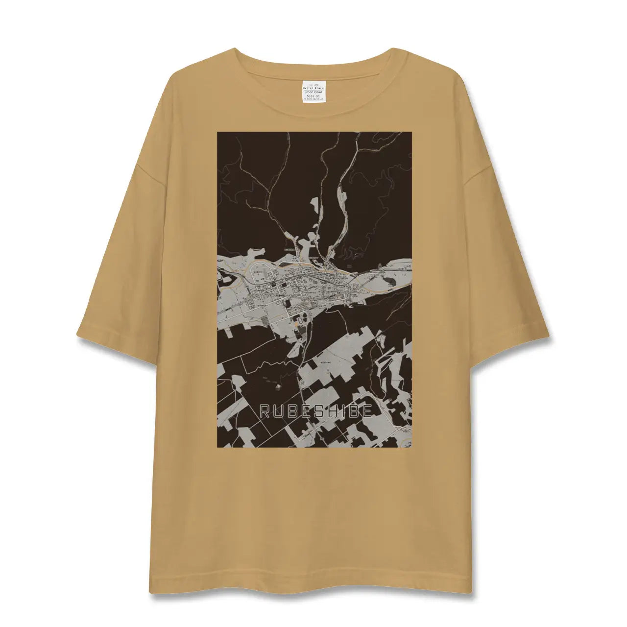 【留辺蘂(北海道)】地図柄ビッグシルエットTシャツ