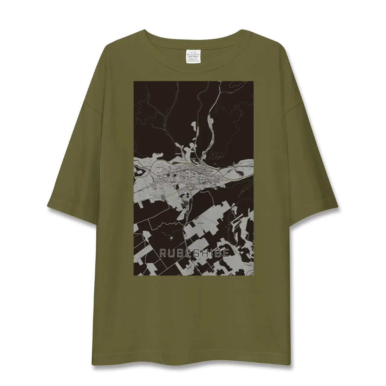 【留辺蘂(北海道)】地図柄ビッグシルエットTシャツ
