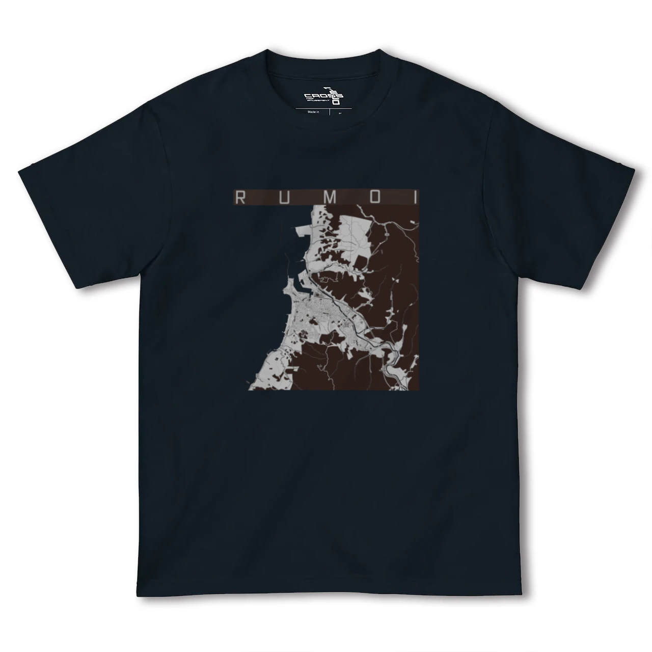 【留萌(北海道)】地図柄ヘビーウェイトTシャツ